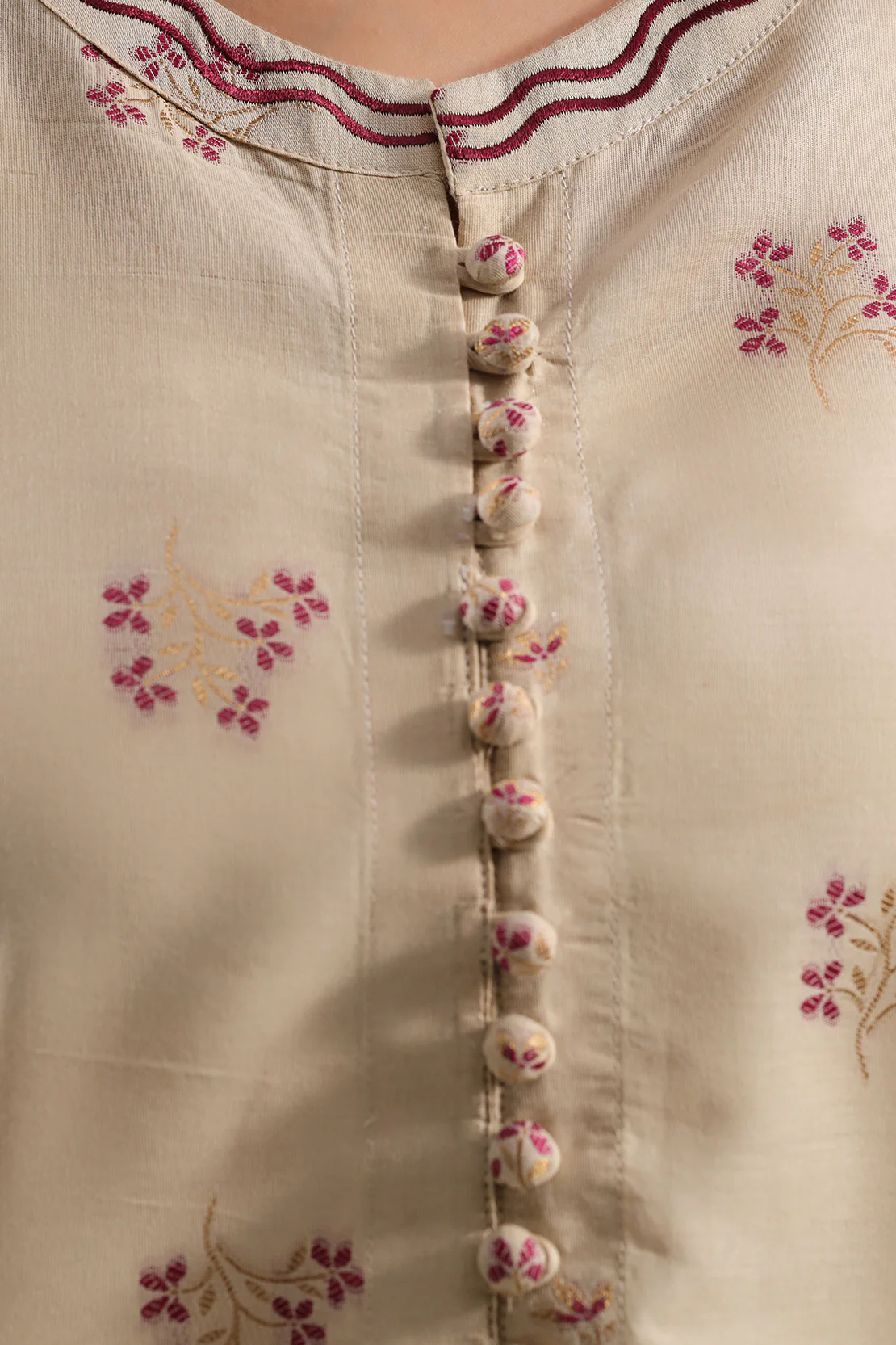 Cotton Jacquard Stitched 2 Piece (Shirt/Trouser) - Image 3