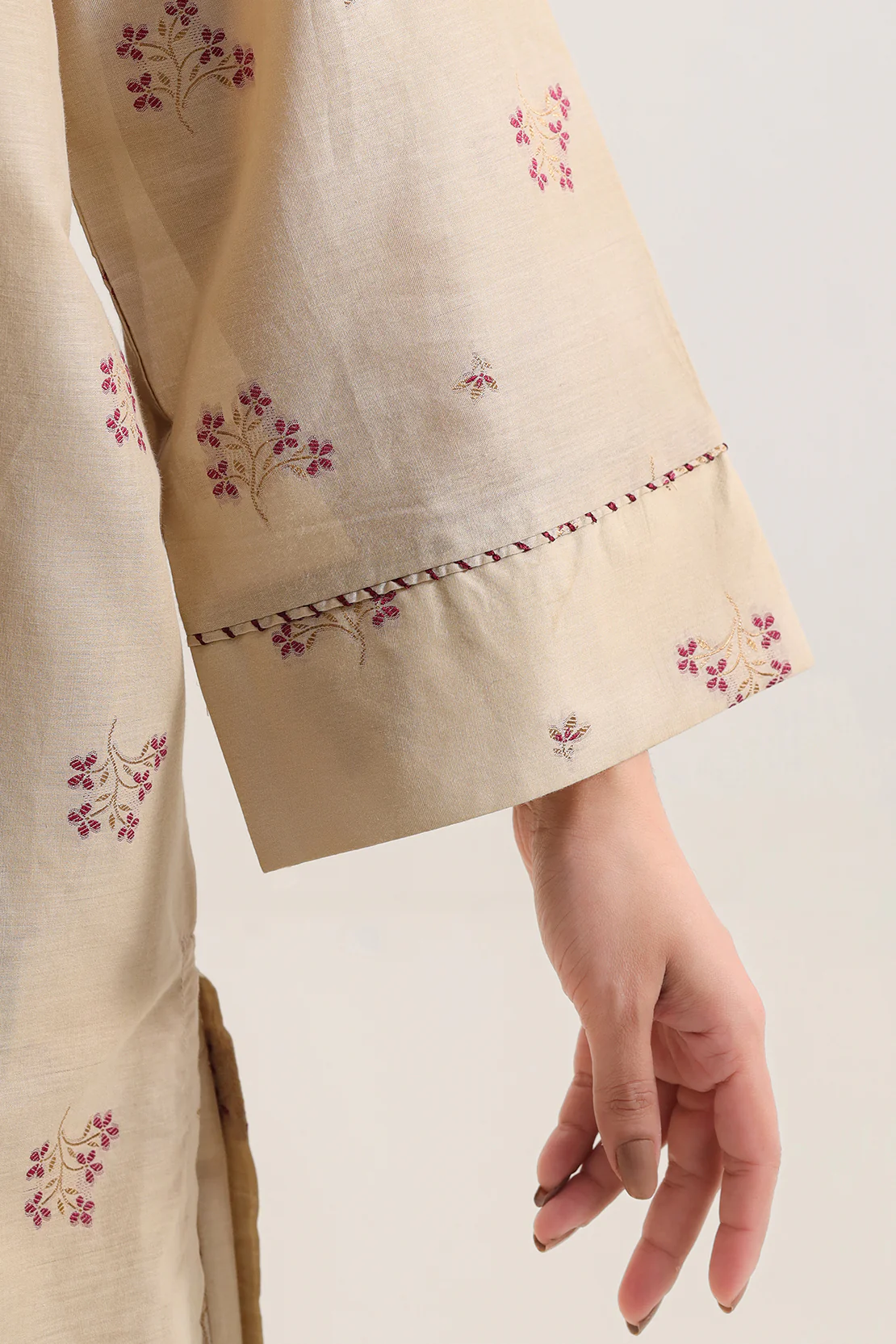 Cotton Jacquard Stitched 2 Piece (Shirt/Trouser) - Image 4