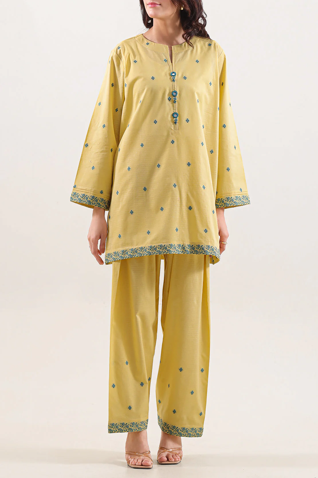 Cotton Jacquard Stitched 2 Piece (Shirt/Trouser) - Image 4