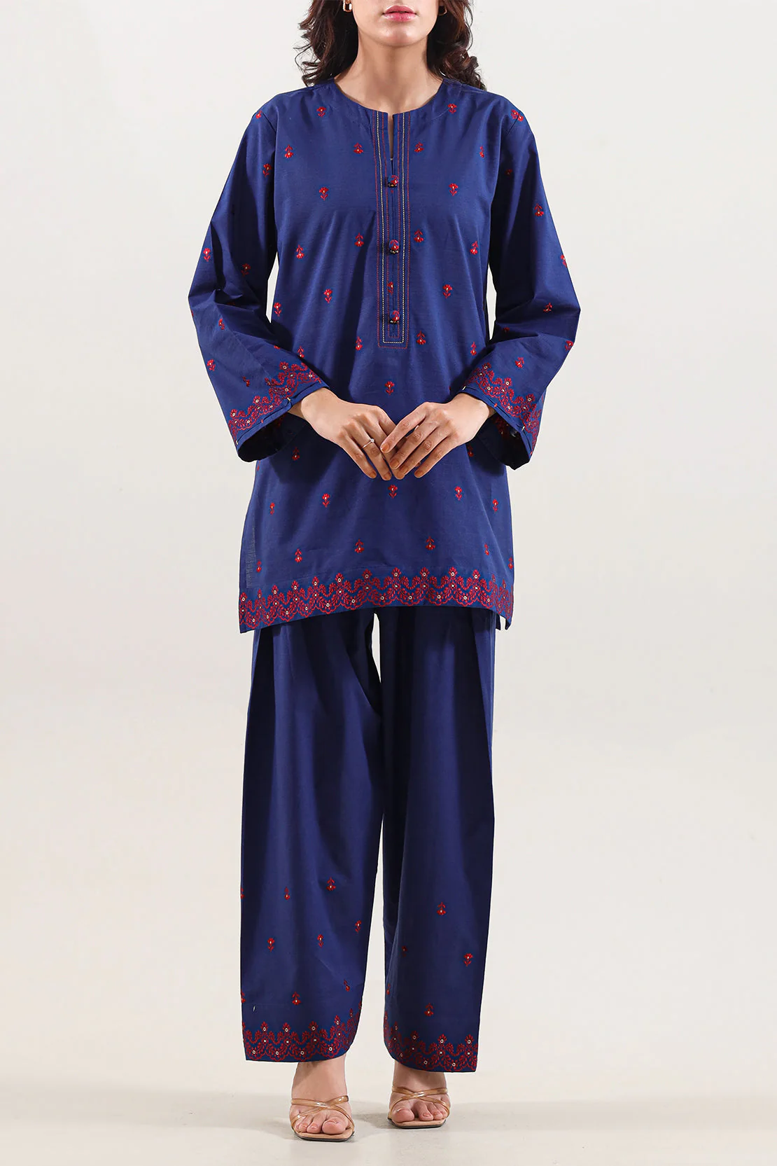 Cotton Jacquard Stitched 2 Piece (Shirt/Trouser) - Image 3