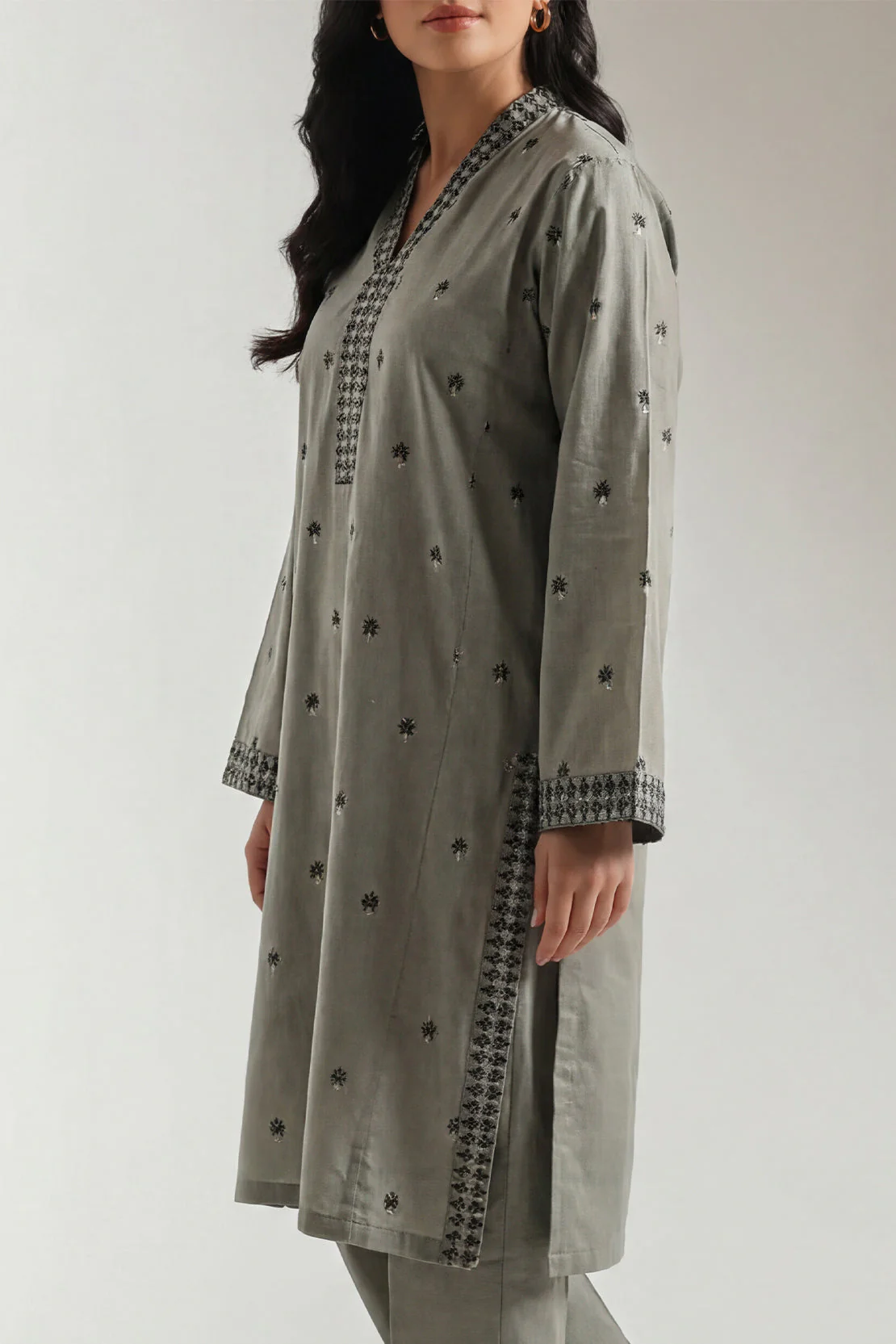 Cotton Jacquard Stitched 2 Piece (Shirt/Trouser)
