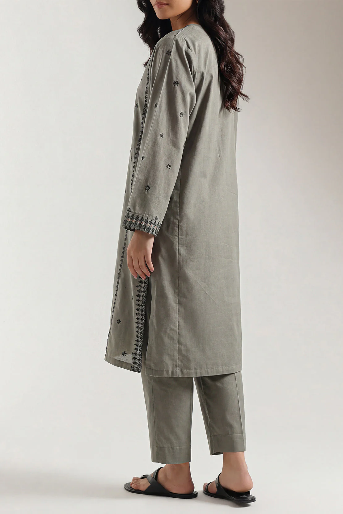 Cotton Jacquard Stitched 2 Piece (Shirt/Trouser) - Image 3