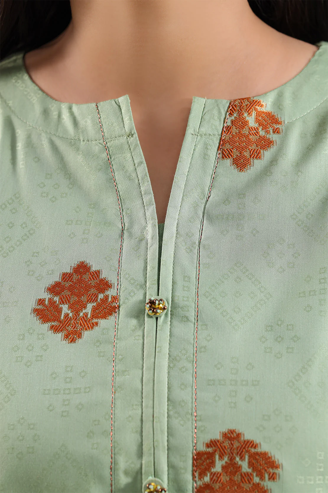 Cotton Jacquard Stitched 2 Piece (Shirt/Trouser) - Image 3
