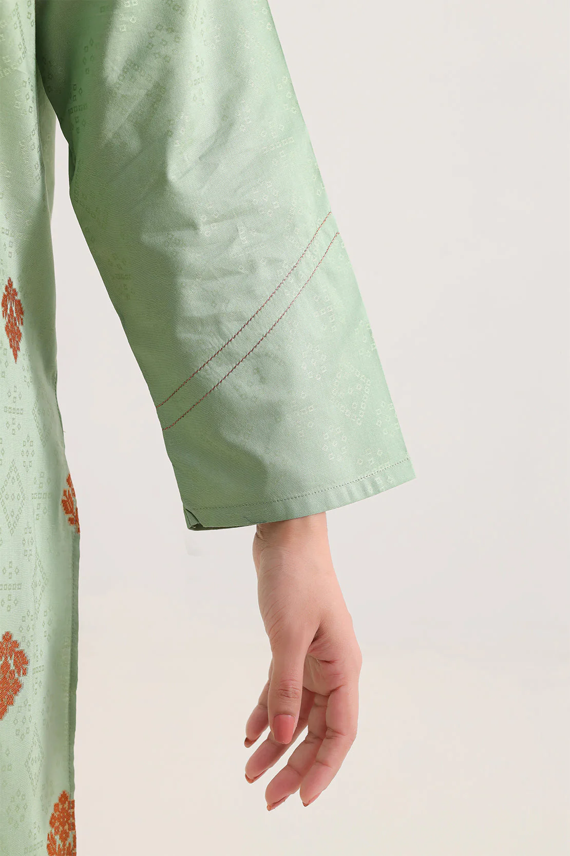 Cotton Jacquard Stitched 2 Piece (Shirt/Trouser) - Image 4