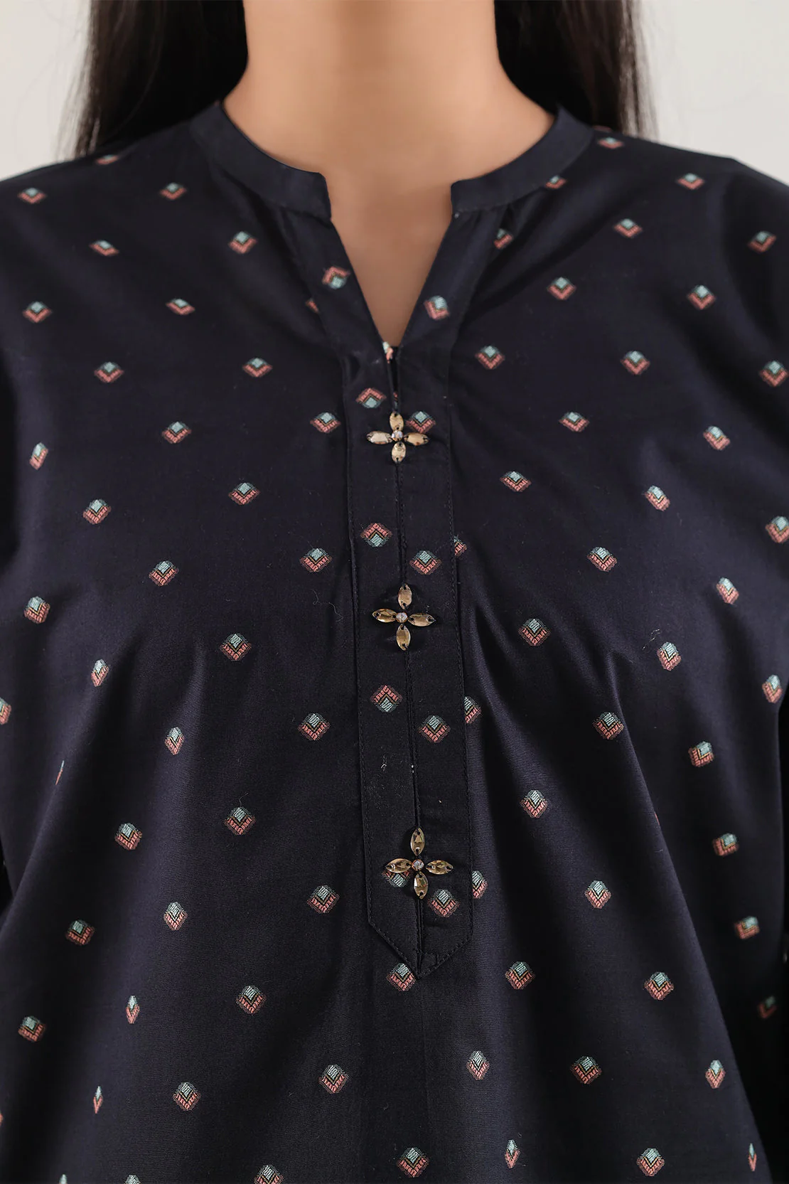 Cotton Jacquard Stitched 2 Piece (Shirt/Trouser) - Image 3