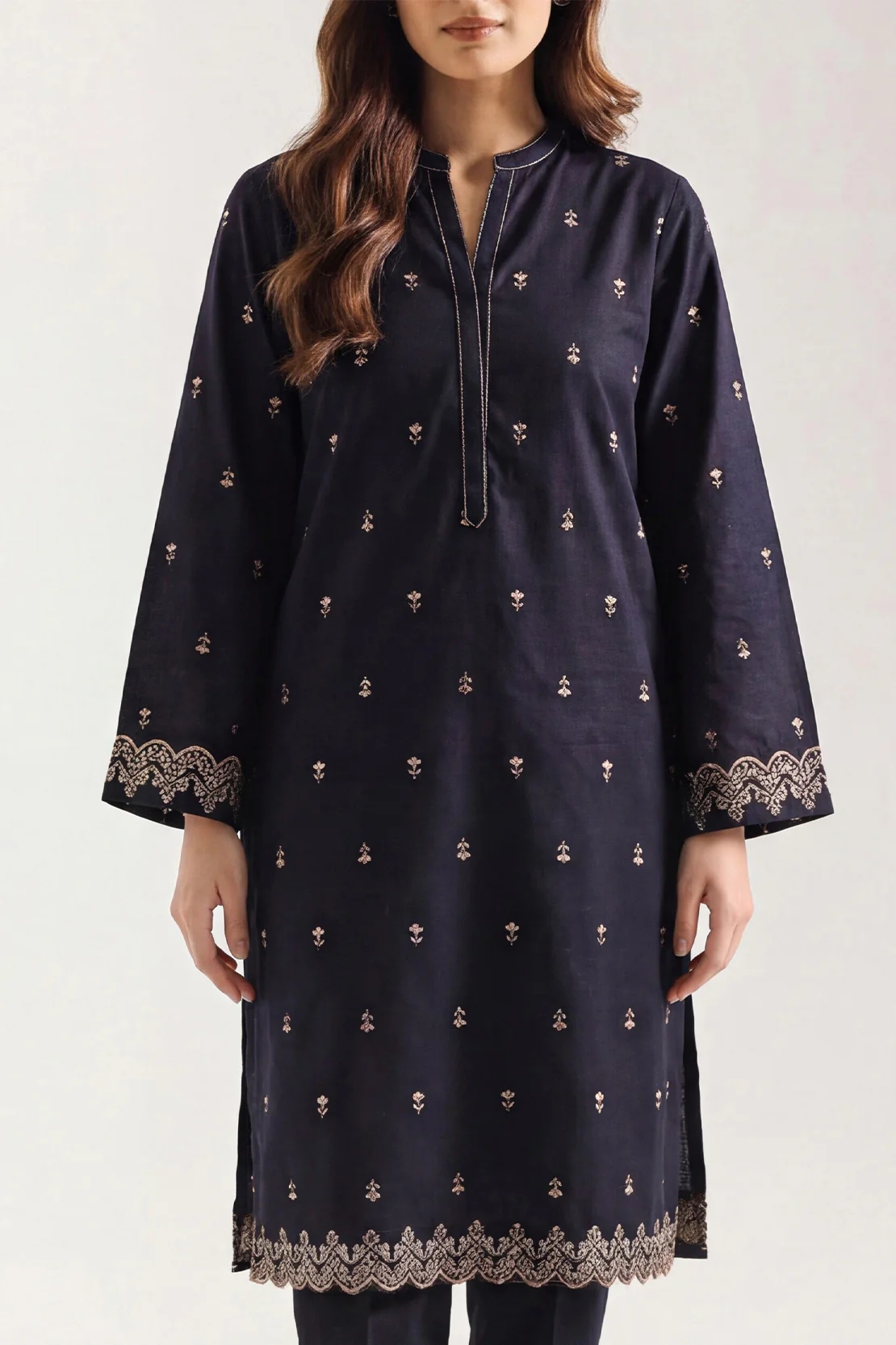 Cotton Jacquard Stitched 2 Piece (Shirt/Trouser) - Image 2
