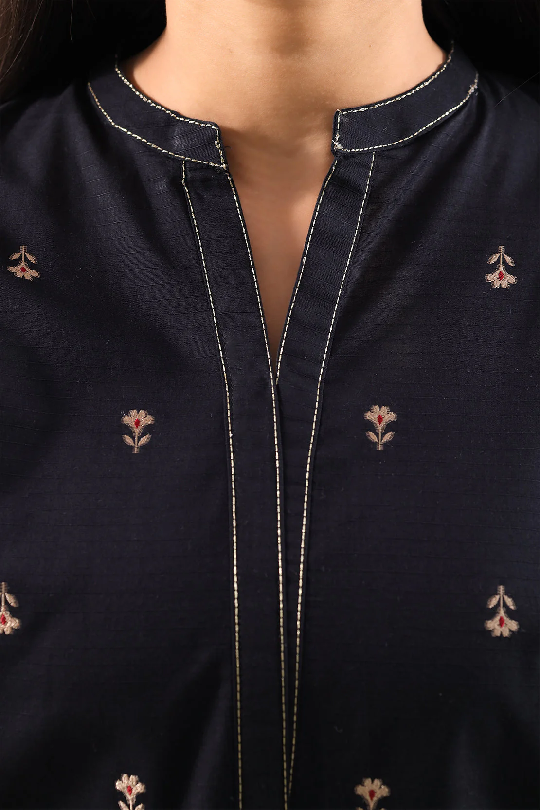Cotton Jacquard Stitched 2 Piece (Shirt/Trouser) - Image 3