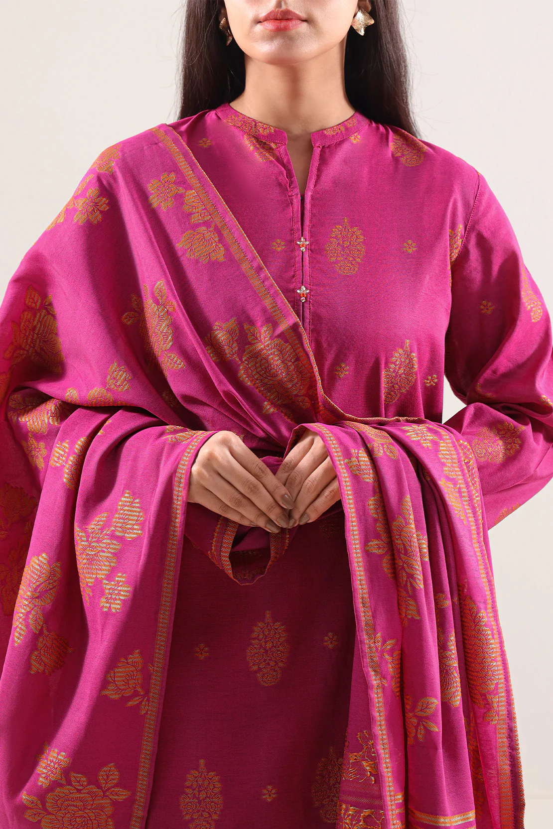 Cotton Jacquard Stitched 2 Piece (Shirt/Trouser) - Image 3