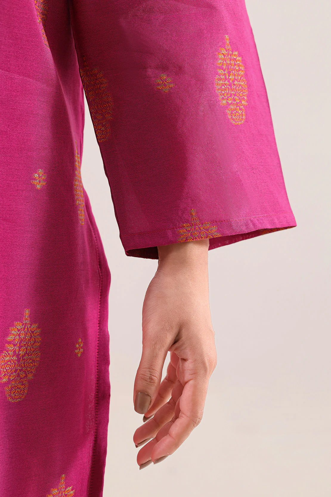 Cotton Jacquard Stitched 2 Piece (Shirt/Trouser) - Image 5