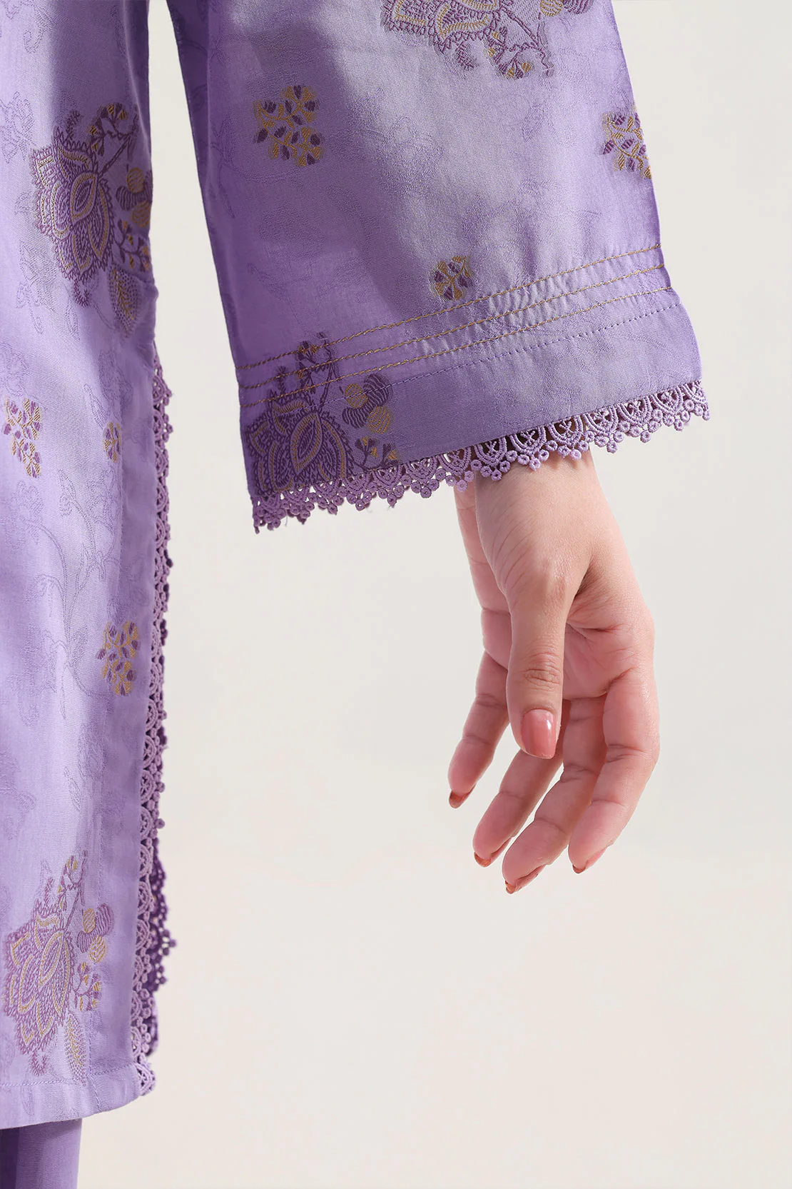 Cotton Jacquard Stitched 2 Piece (Shirt/Trouser) - Image 4
