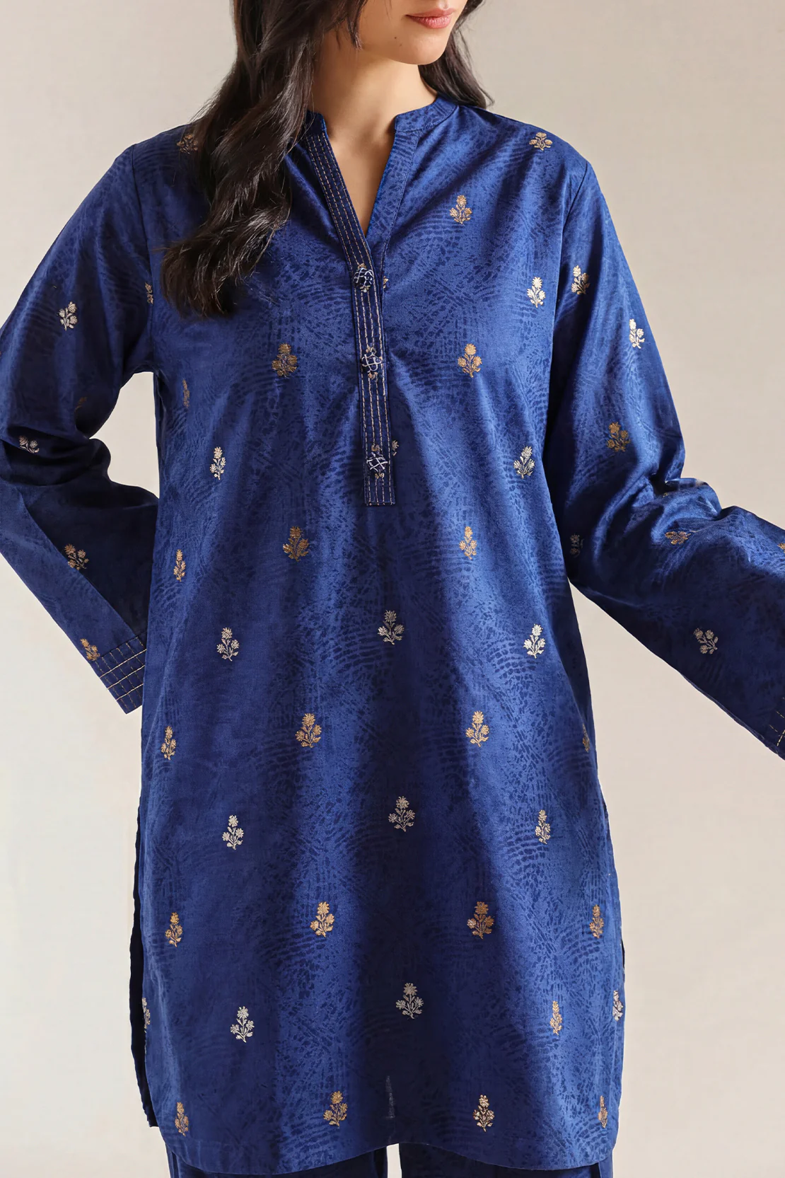 Cotton Jacquard Stitched 2 Piece (Shirt/Trouser) - Image 2