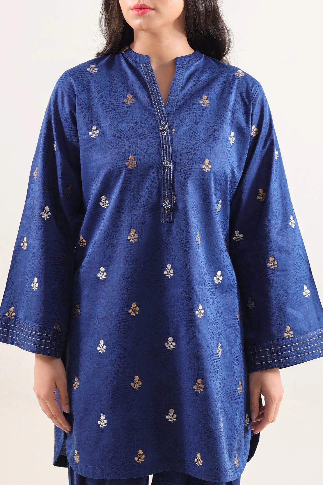 Cotton Jacquard Stitched 2 Piece (Shirt/Trouser) - Image 3