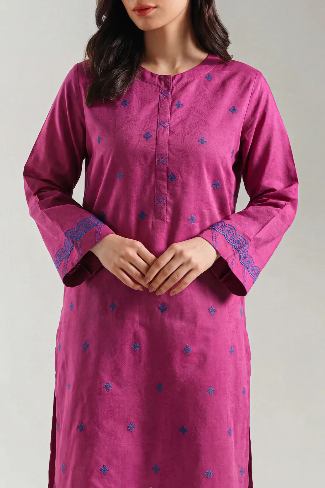 Cotton Jacquard Stitched 2 Piece (Shirt/Trouser)