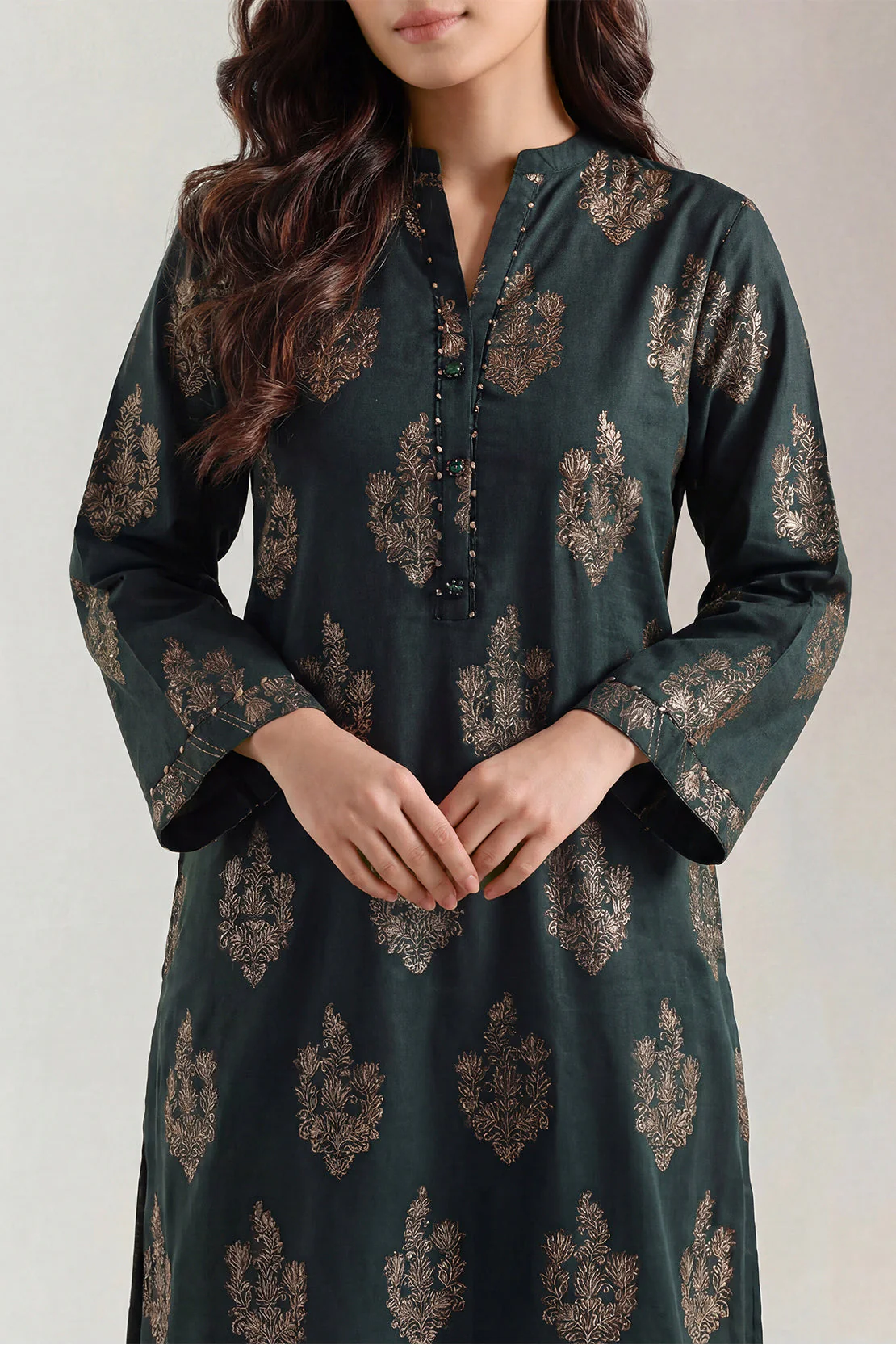 Cotton Jacquard Stitched 2 Piece (Shirt/Trouser) - Image 2