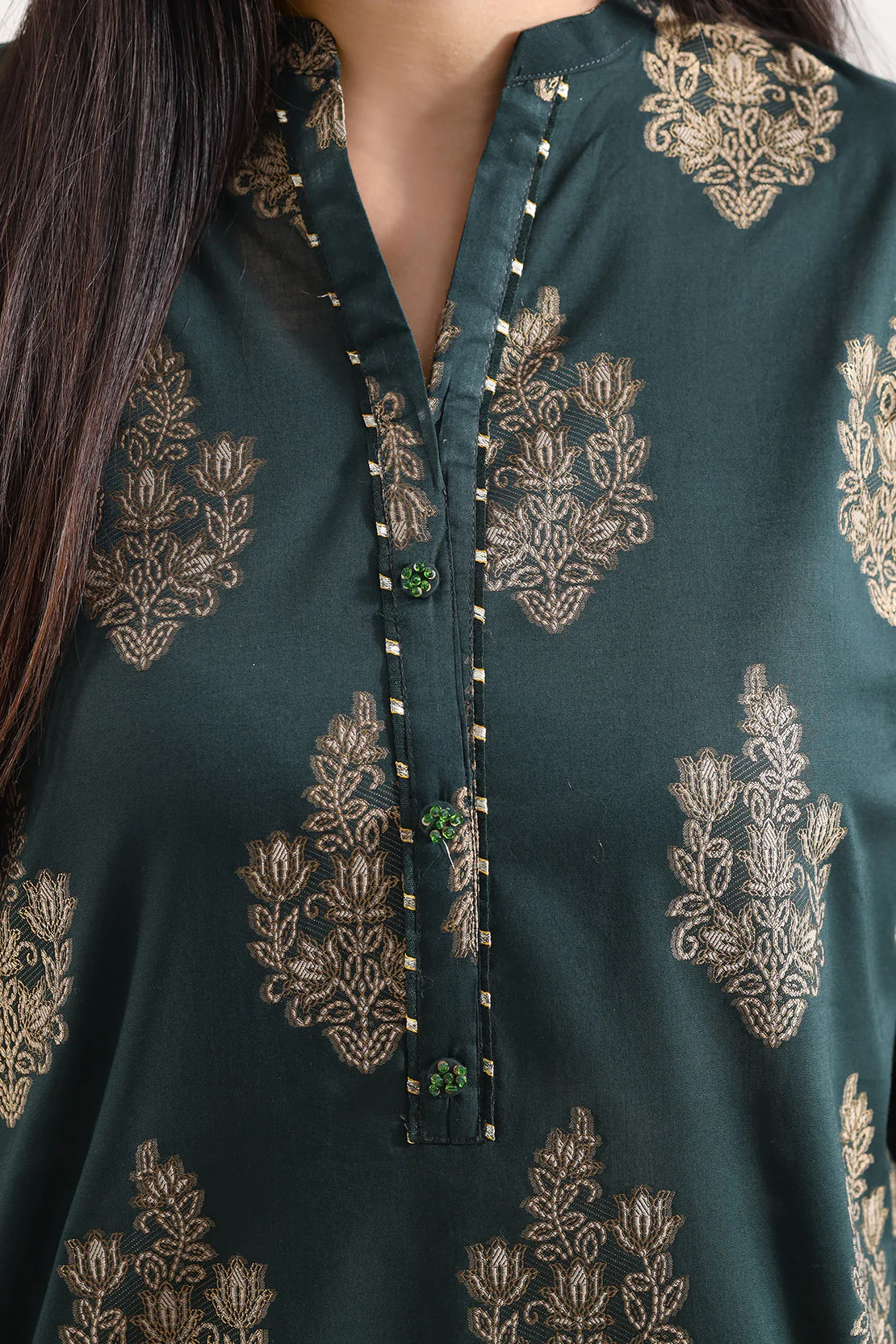Cotton Jacquard Stitched 2 Piece (Shirt/Trouser) - Image 3