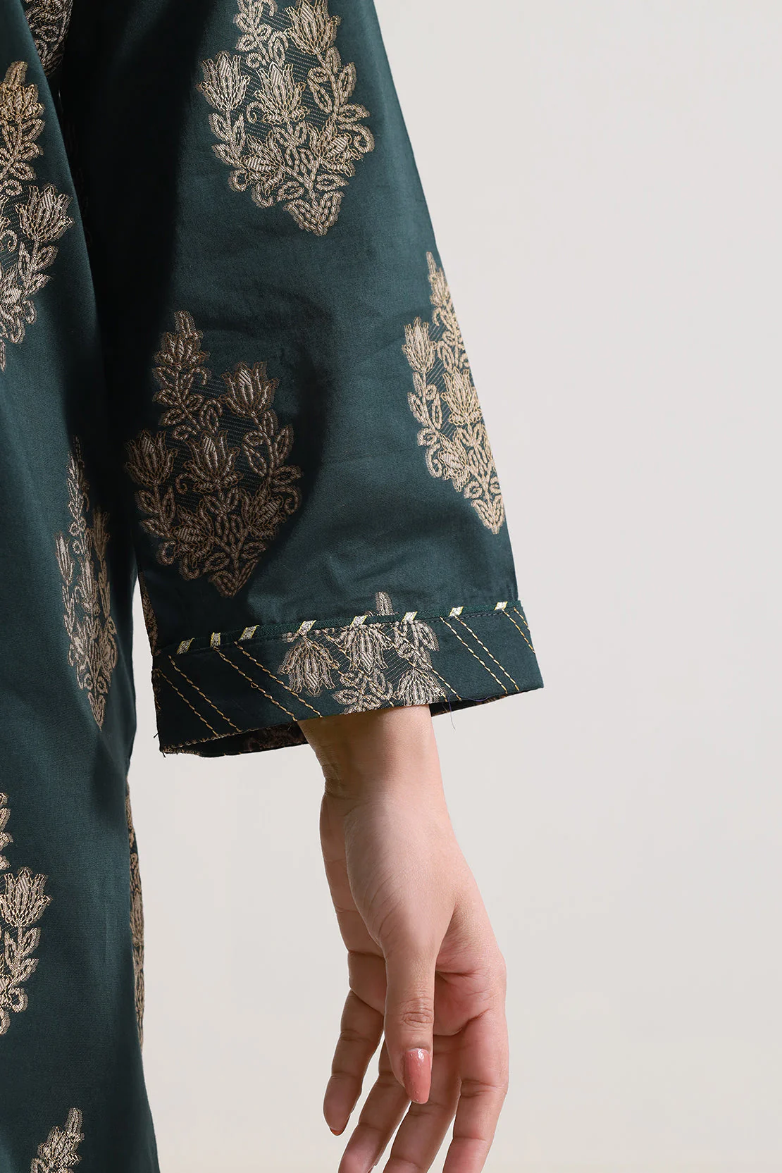 Cotton Jacquard Stitched 2 Piece (Shirt/Trouser) - Image 4