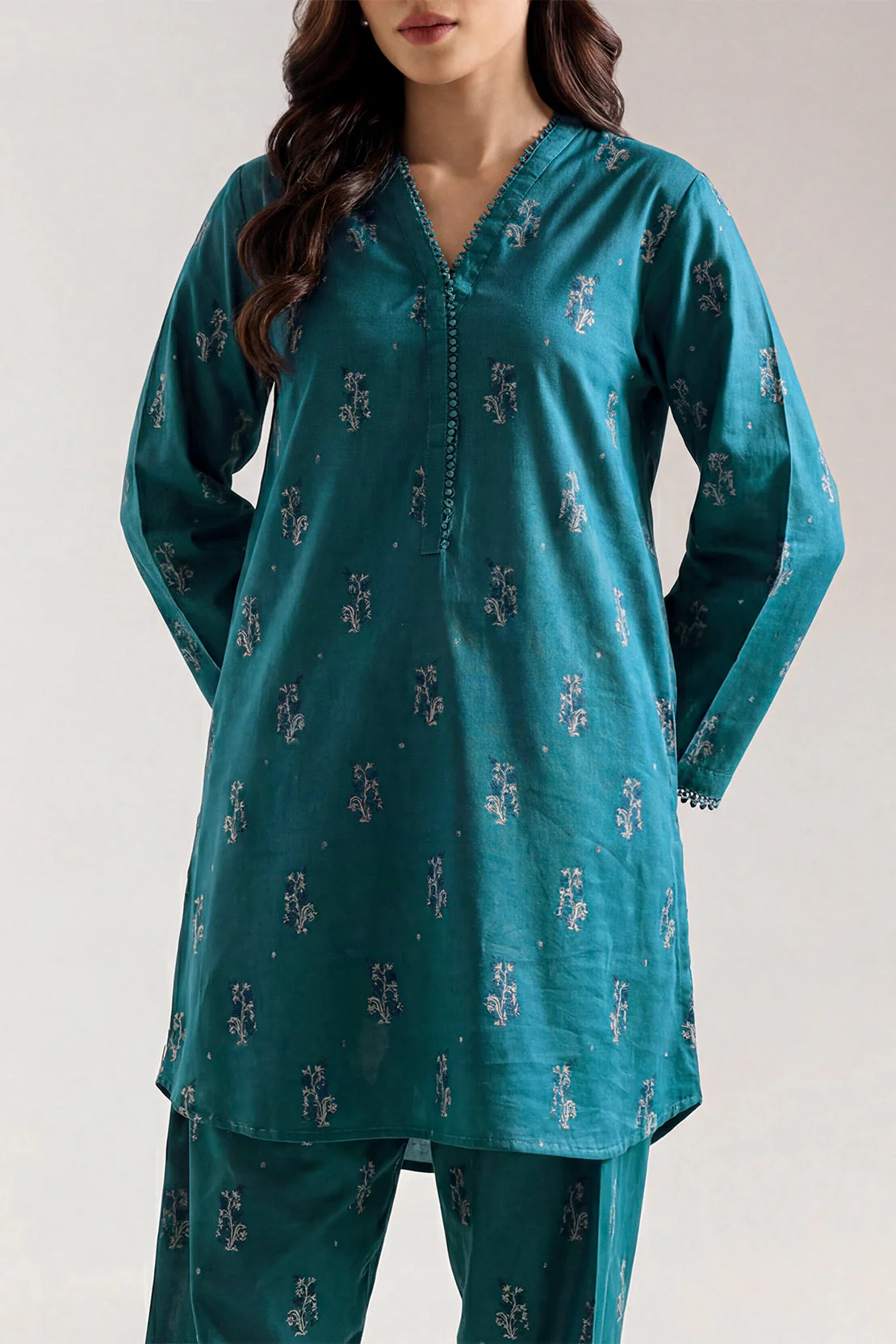 Cotton Jacquard Stitched 2 Piece (Shirt/Trouser) - Image 3