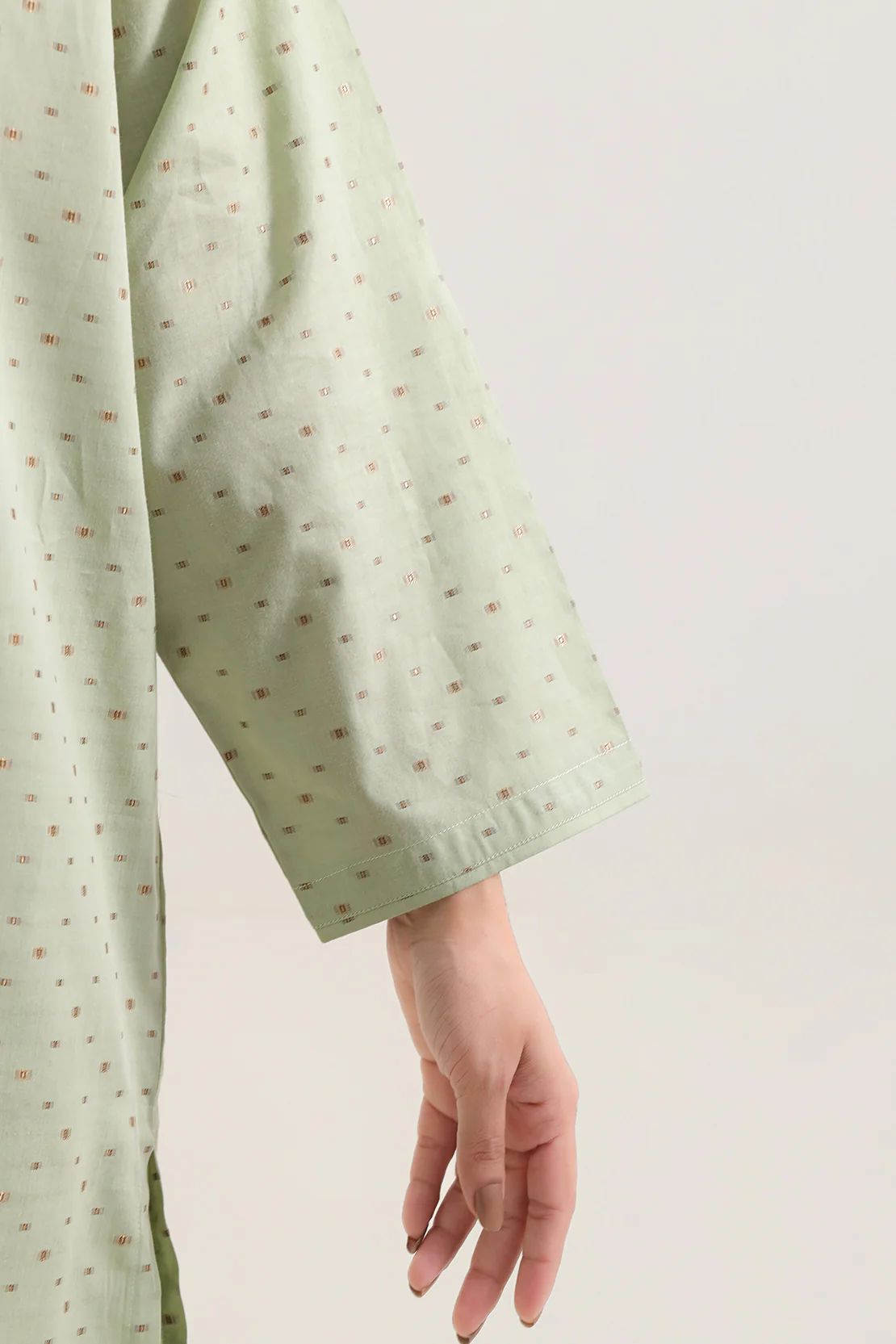 Cotton Jacquard Stitched 2 Piece (Shirt/Trouser) - Image 4