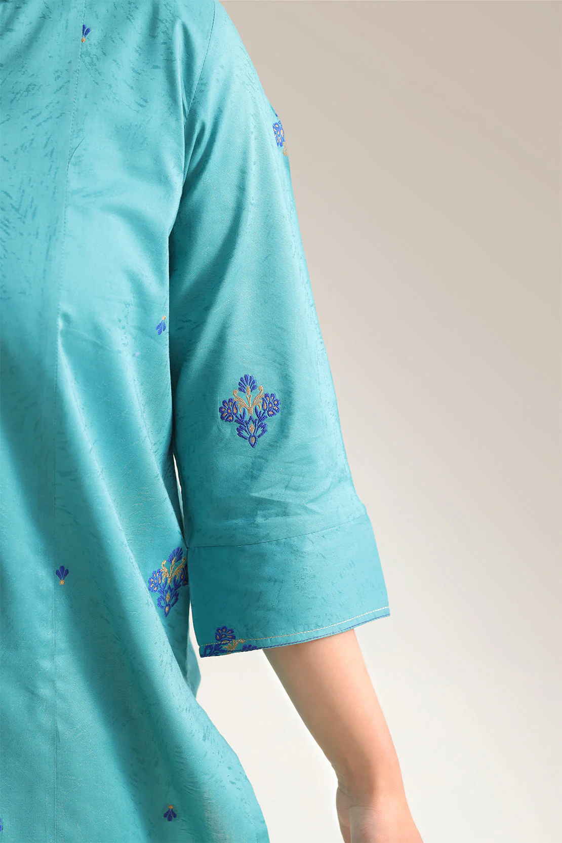 Cotton Jacquard Stitched 2 Piece (Shirt/Trouser) - Image 4
