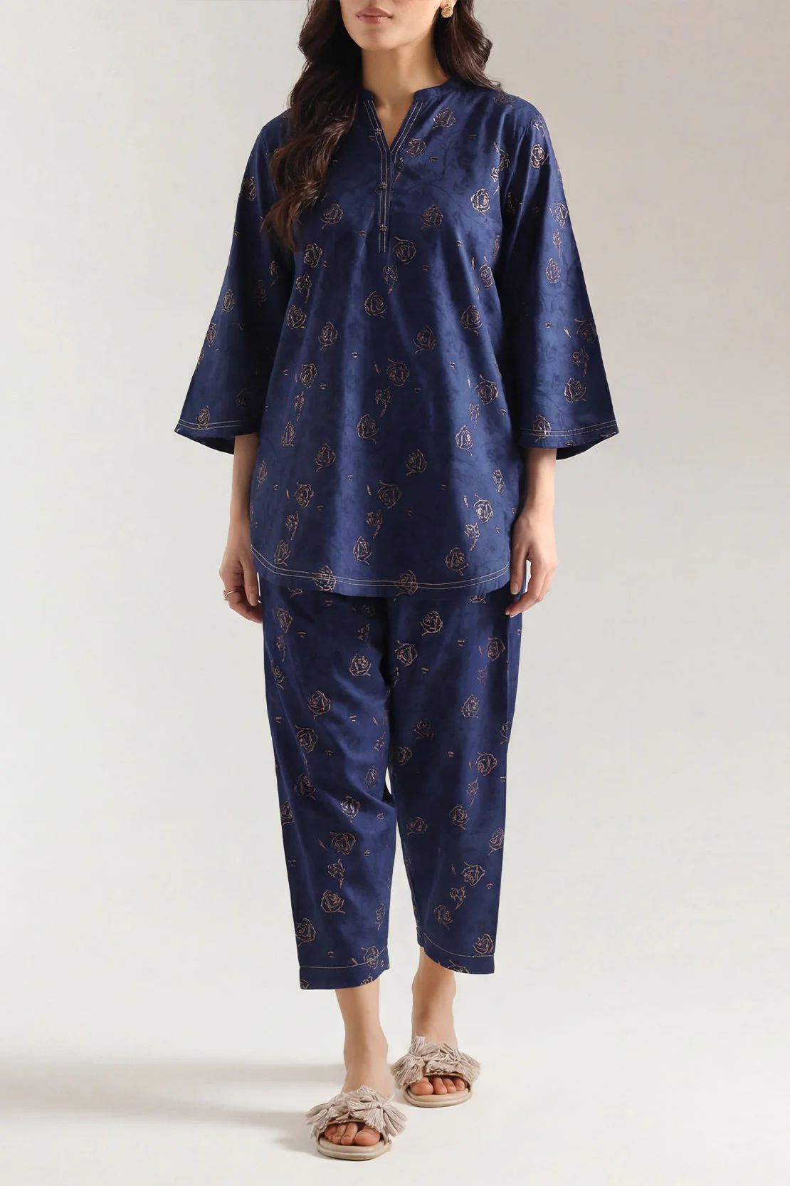 Cotton Jacquard Stitched 2 Piece (Shirt/Trouser) - Image 2