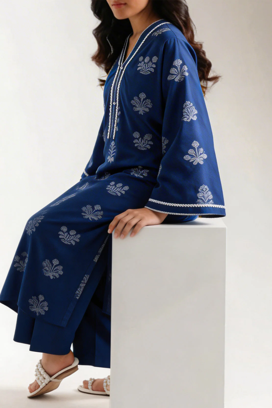 Cotton Jacquard Stitched 2 Piece (Shirt/Trouser)