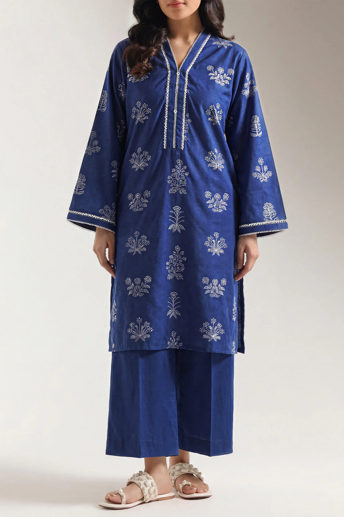 Cotton Jacquard Stitched 2 Piece (Shirt/Trouser) - Image 2