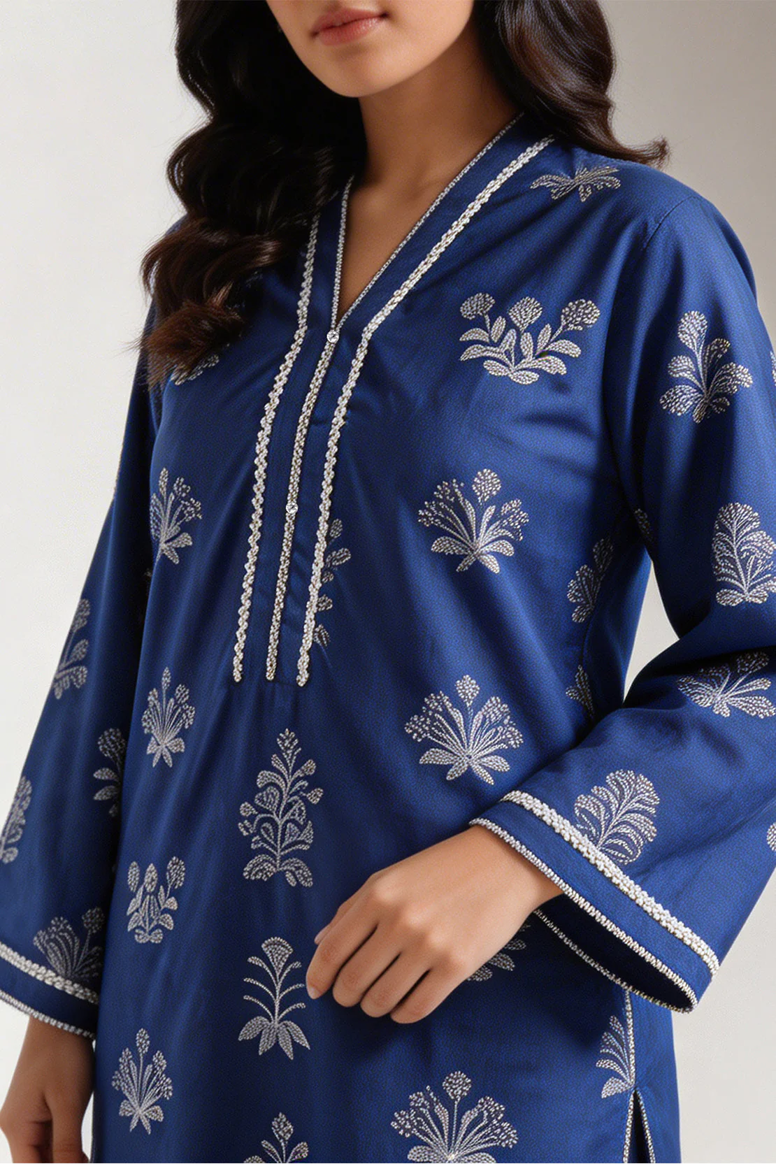 Cotton Jacquard Stitched 2 Piece (Shirt/Trouser) - Image 3