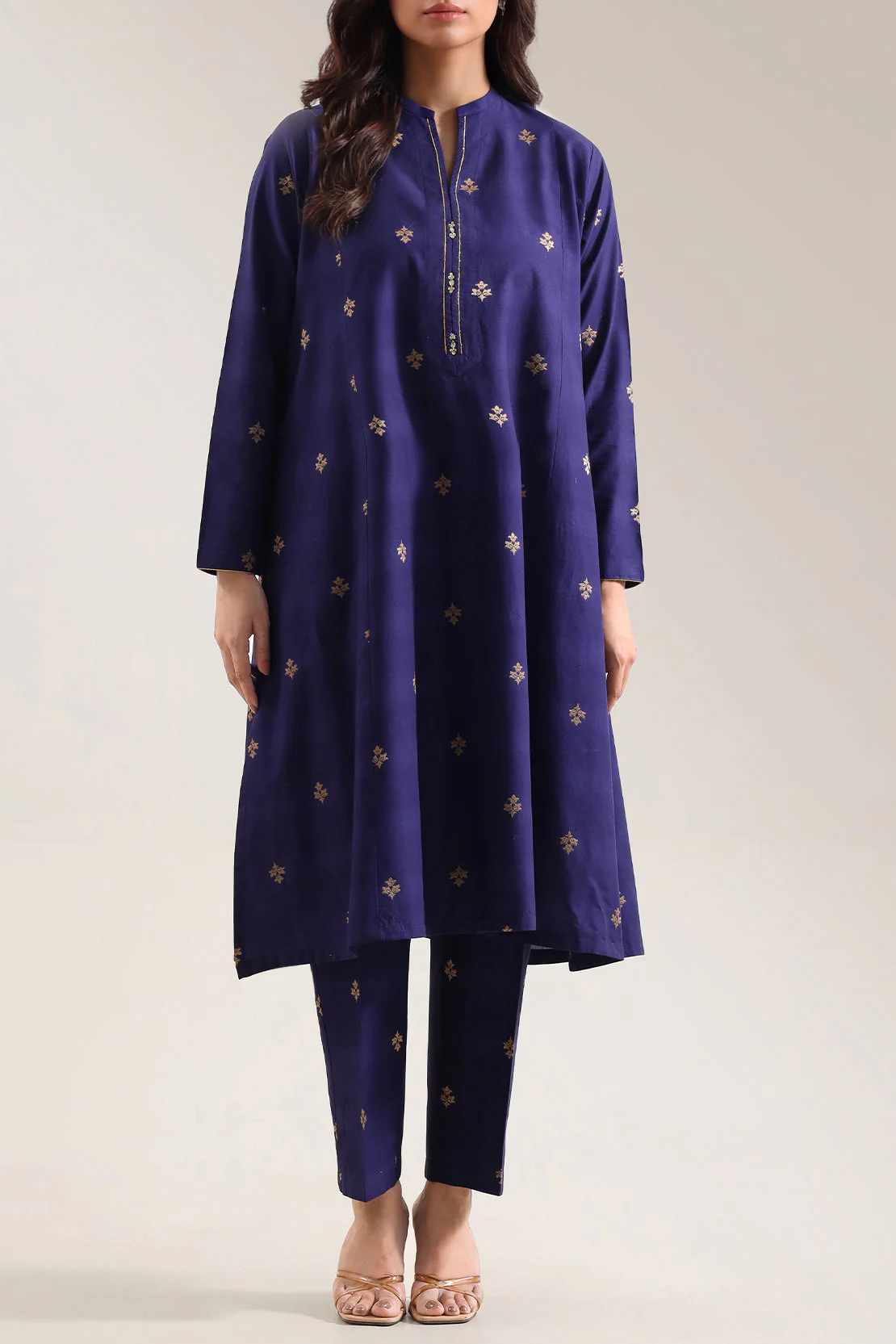 Cotton Jacquard Stitched 2 Piece (Shirt/Trouser)