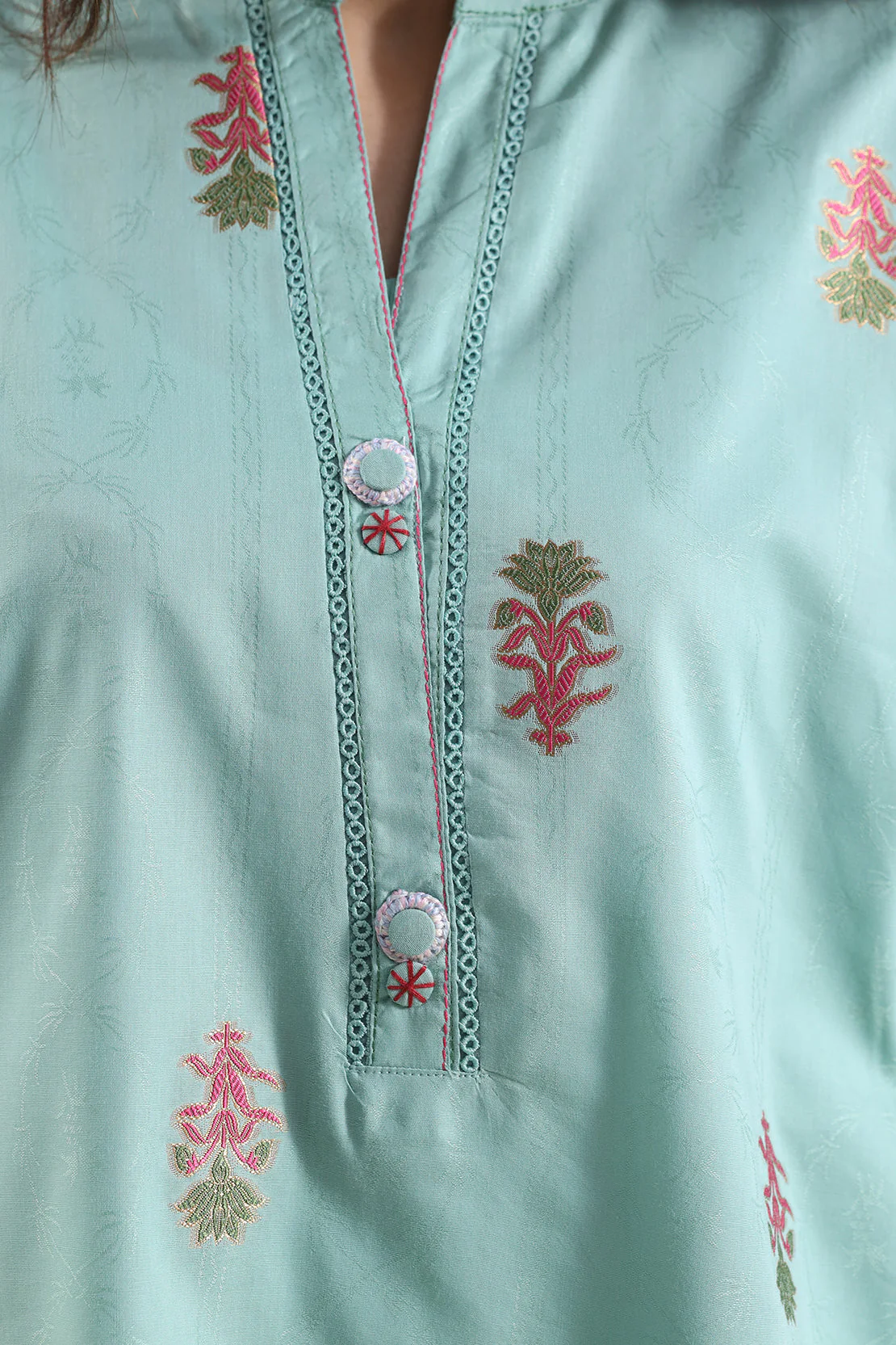 Cotton Jacquard Stitched 2 Piece (Shirt/Trouser) - Image 4