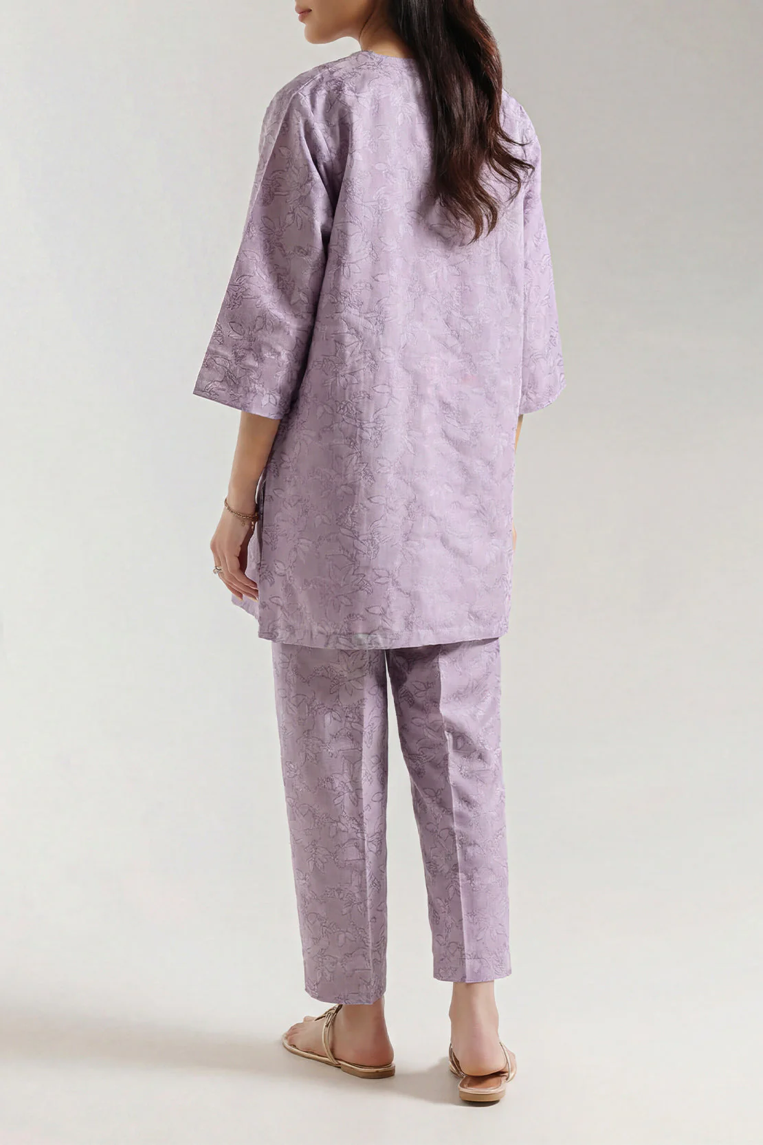 Cotton Jacquard Stitched 2 Piece (Shirt/Trouser) - Image 4