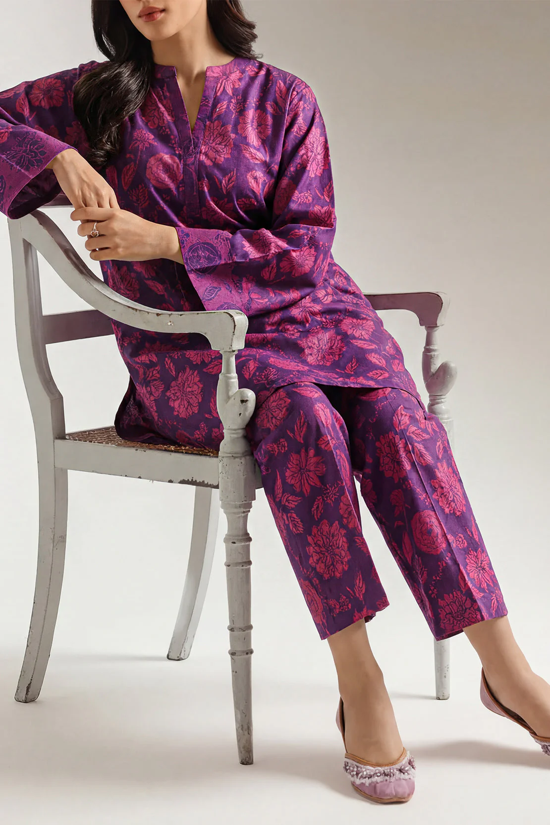 Cotton Jacquard Stitched 2 Piece (Shirt/Trouser)