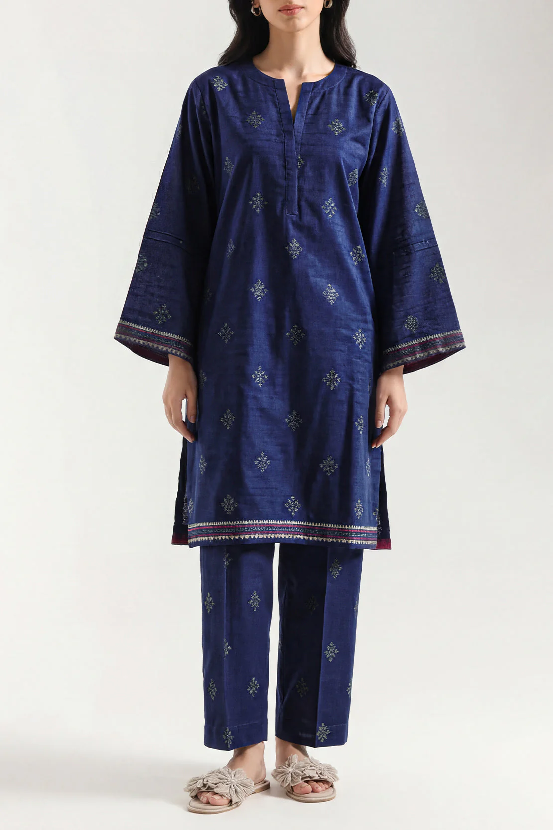 Cotton Jacquard Stitched 2 Piece (Shirt/Trouser) - Image 2