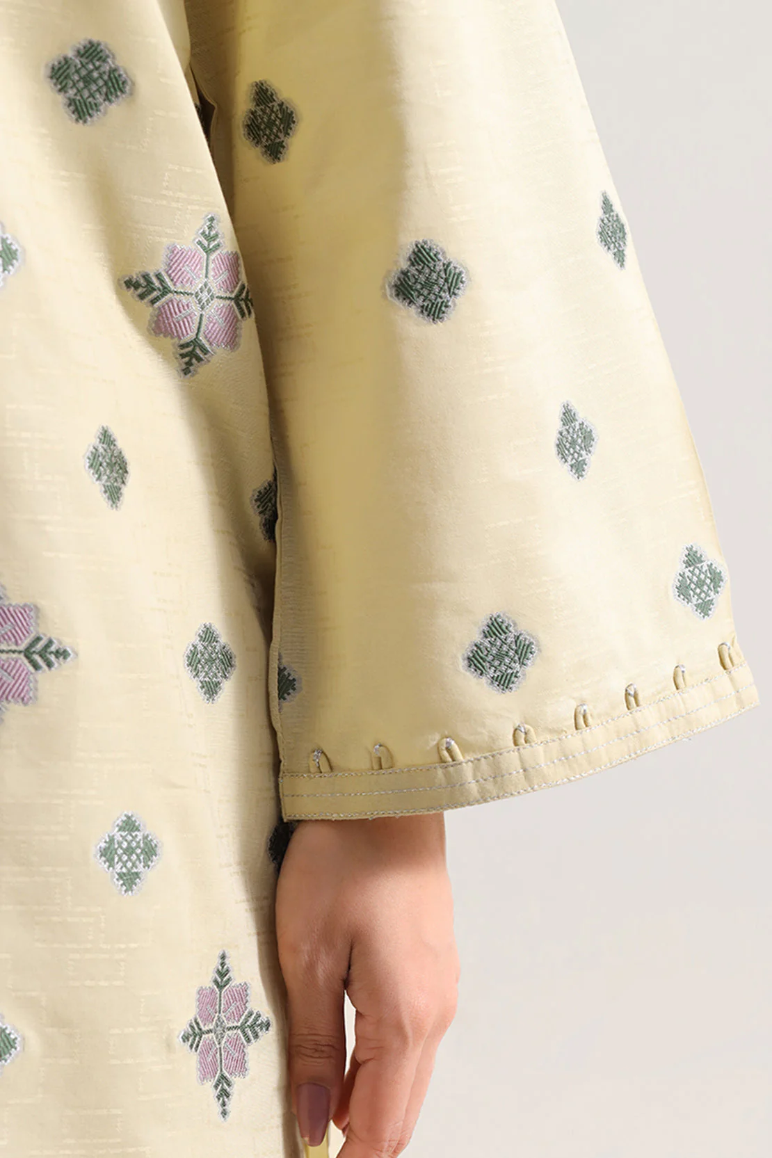 Cotton Jacquard Stitched 2 Piece (Shirt/Trouser) - Image 4