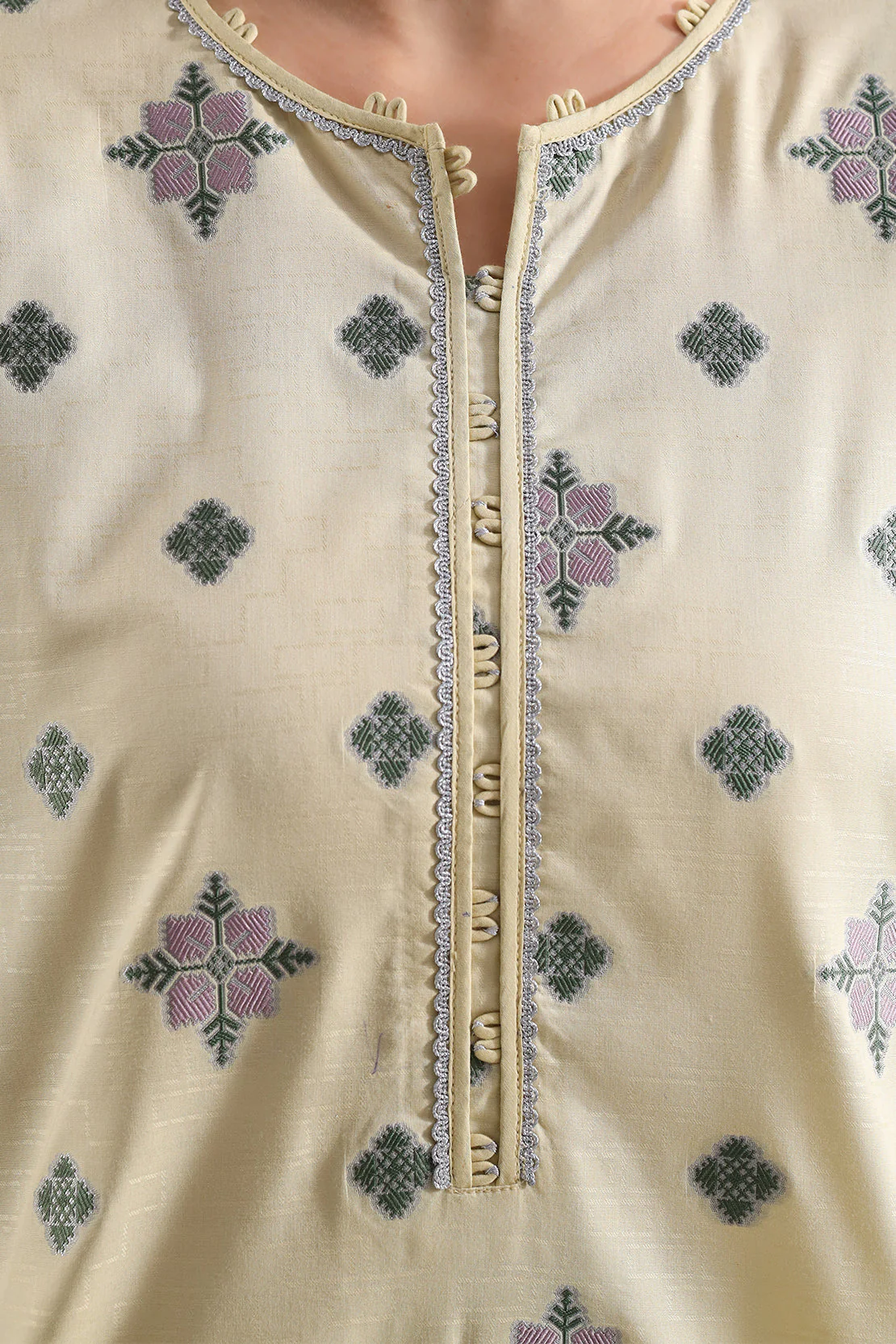 Cotton Jacquard Stitched 2 Piece (Shirt/Trouser) - Image 5