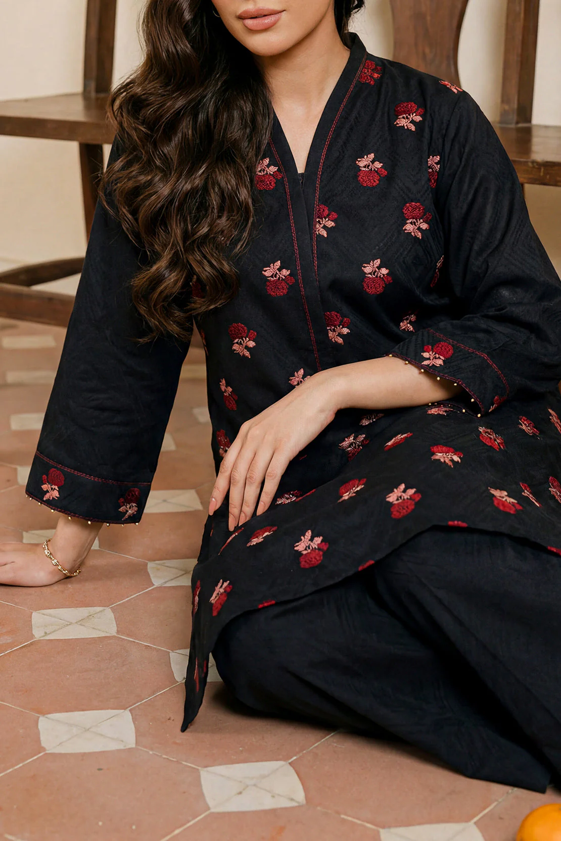 Cotton Jacquard Stitched 2 Piece (Shirt/Trouser)