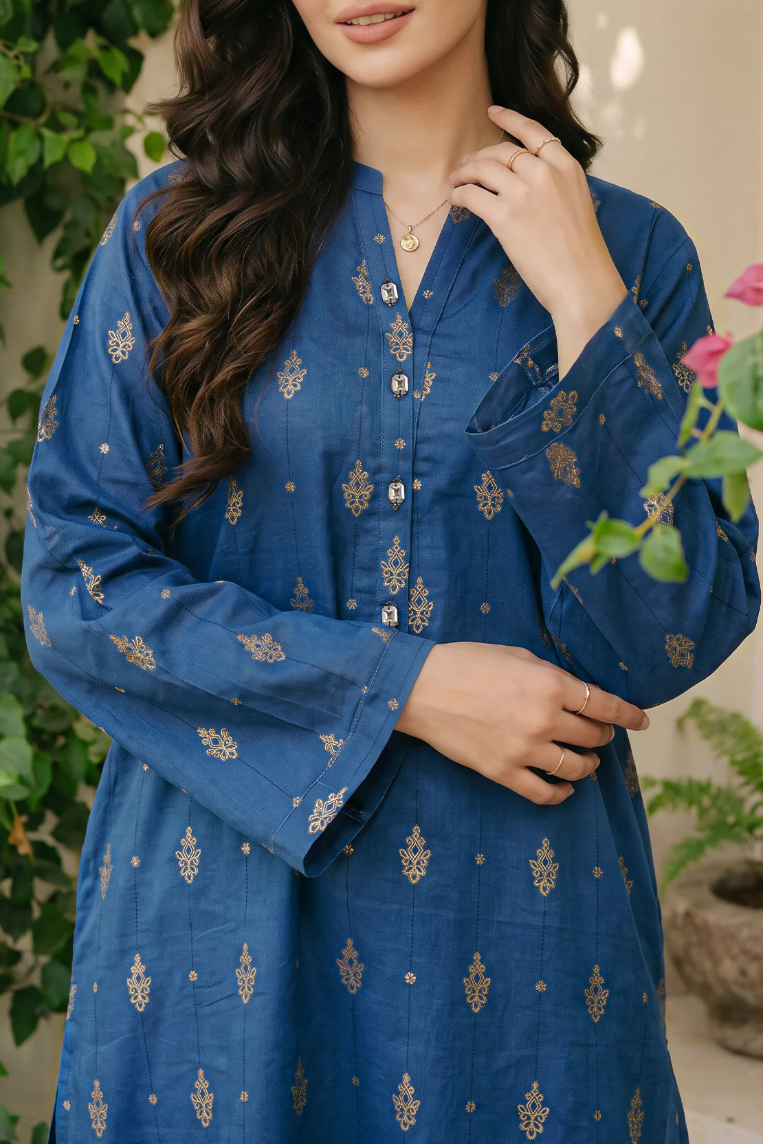 Cotton Jacquard Stitched 2 Piece (Shirt/Trouser) - Image 3