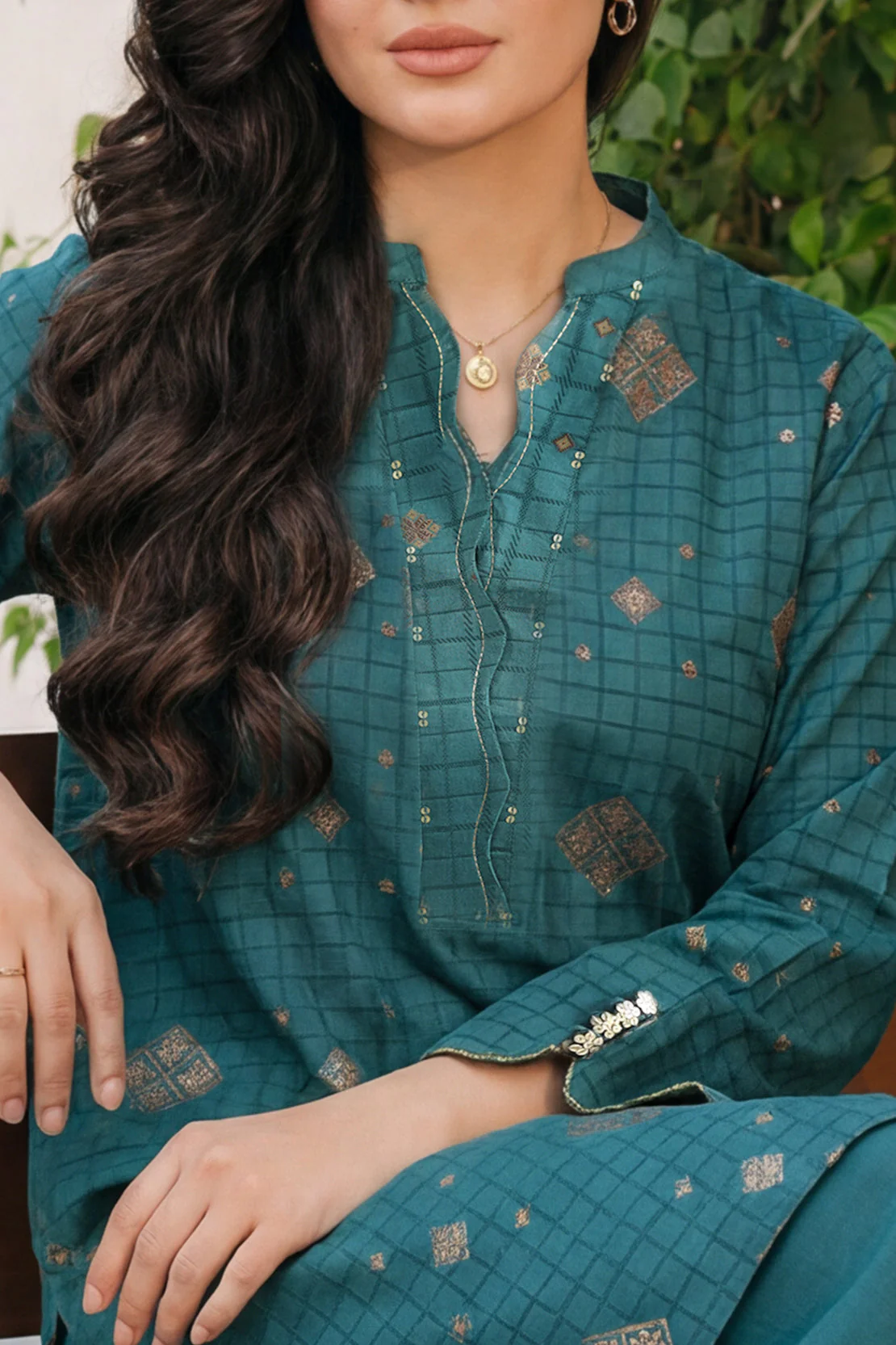 Cotton Jacquard Stitched 2 Piece (Shirt/Trouser) - Image 3