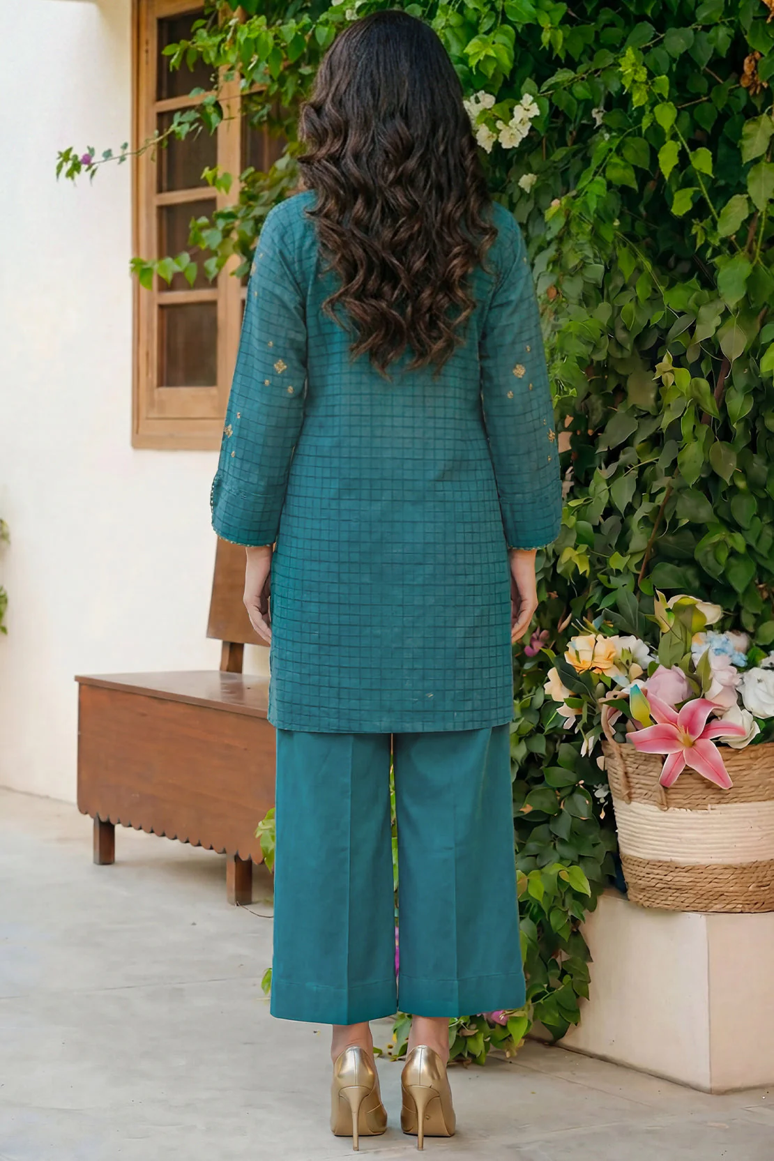 Cotton Jacquard Stitched 2 Piece (Shirt/Trouser) - Image 5