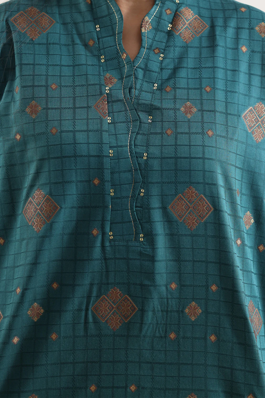 Cotton Jacquard Stitched 2 Piece (Shirt/Trouser) - Image 6