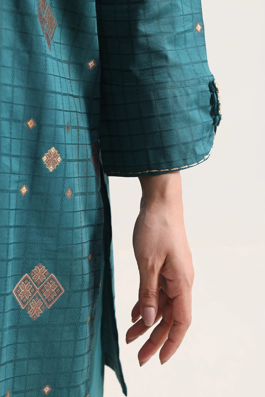 Cotton Jacquard Stitched 2 Piece (Shirt/Trouser) - Image 7