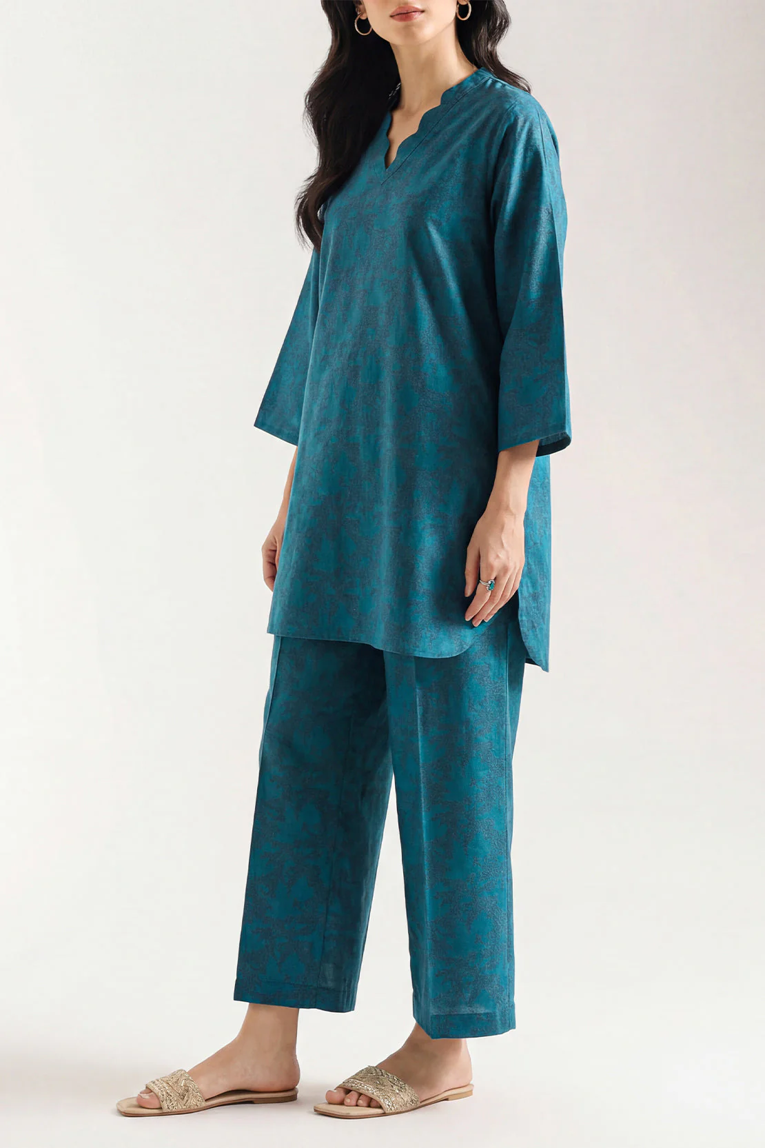 Cotton Jacquard Stitched 2 Piece (Shirt/Trouser) - Image 3