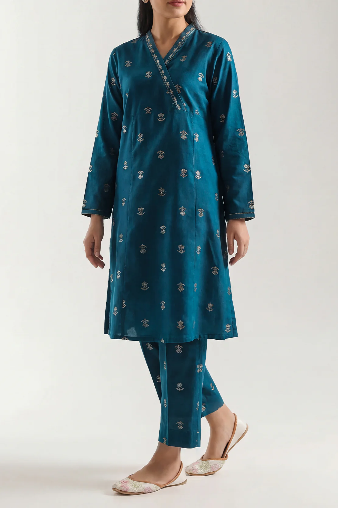 Cotton Jacquard Stitched 2 Piece (Shirt/Trouser) - Image 3