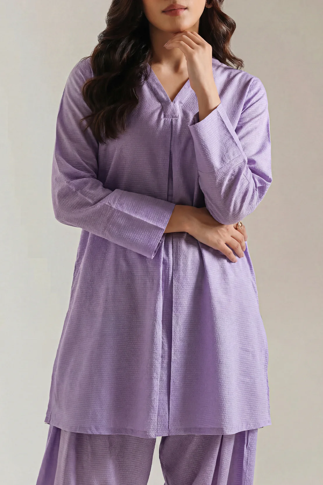 Cotton Jacquard Stitched 2 Piece (Shirt/Trouser)