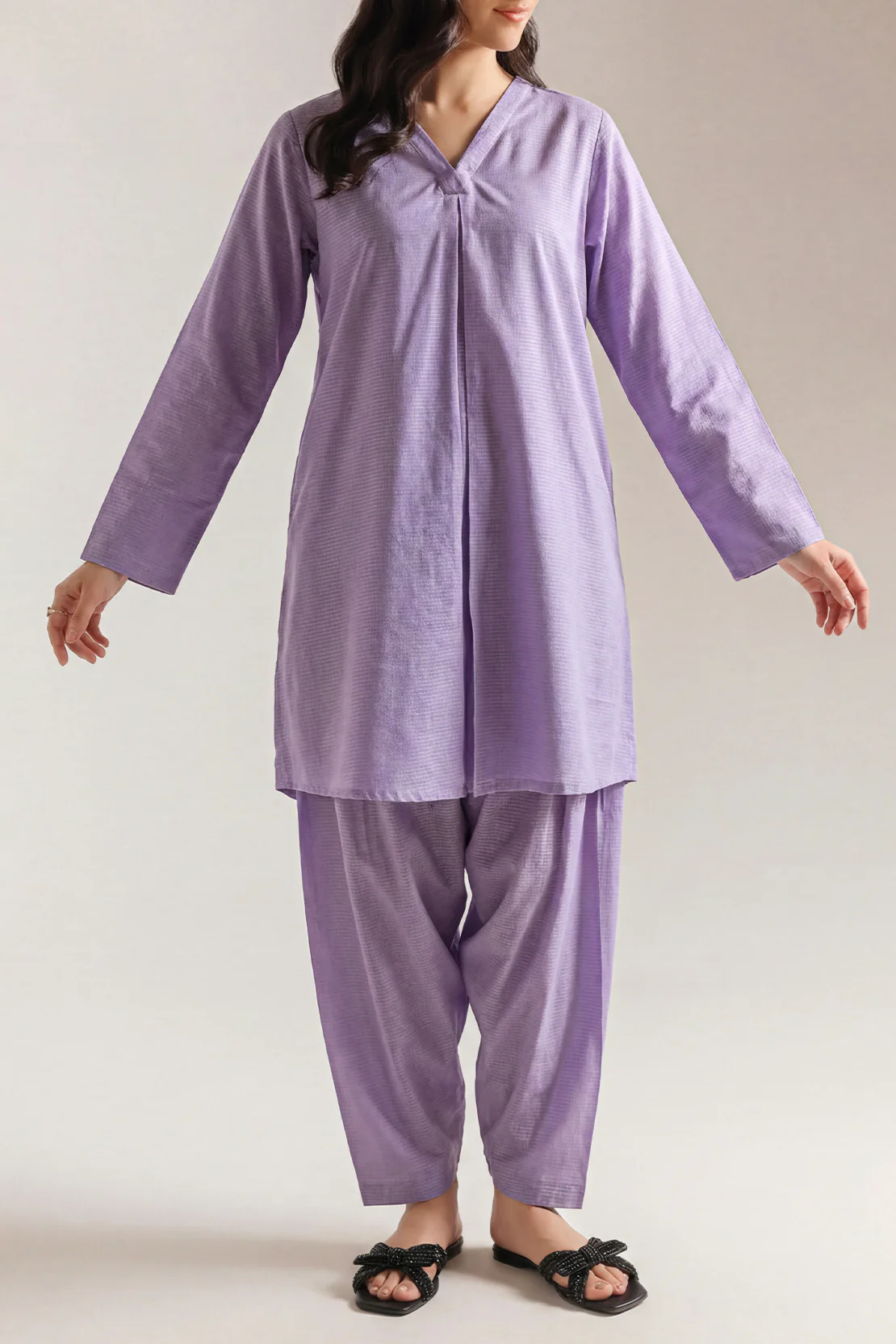 Cotton Jacquard Stitched 2 Piece (Shirt/Trouser) - Image 2