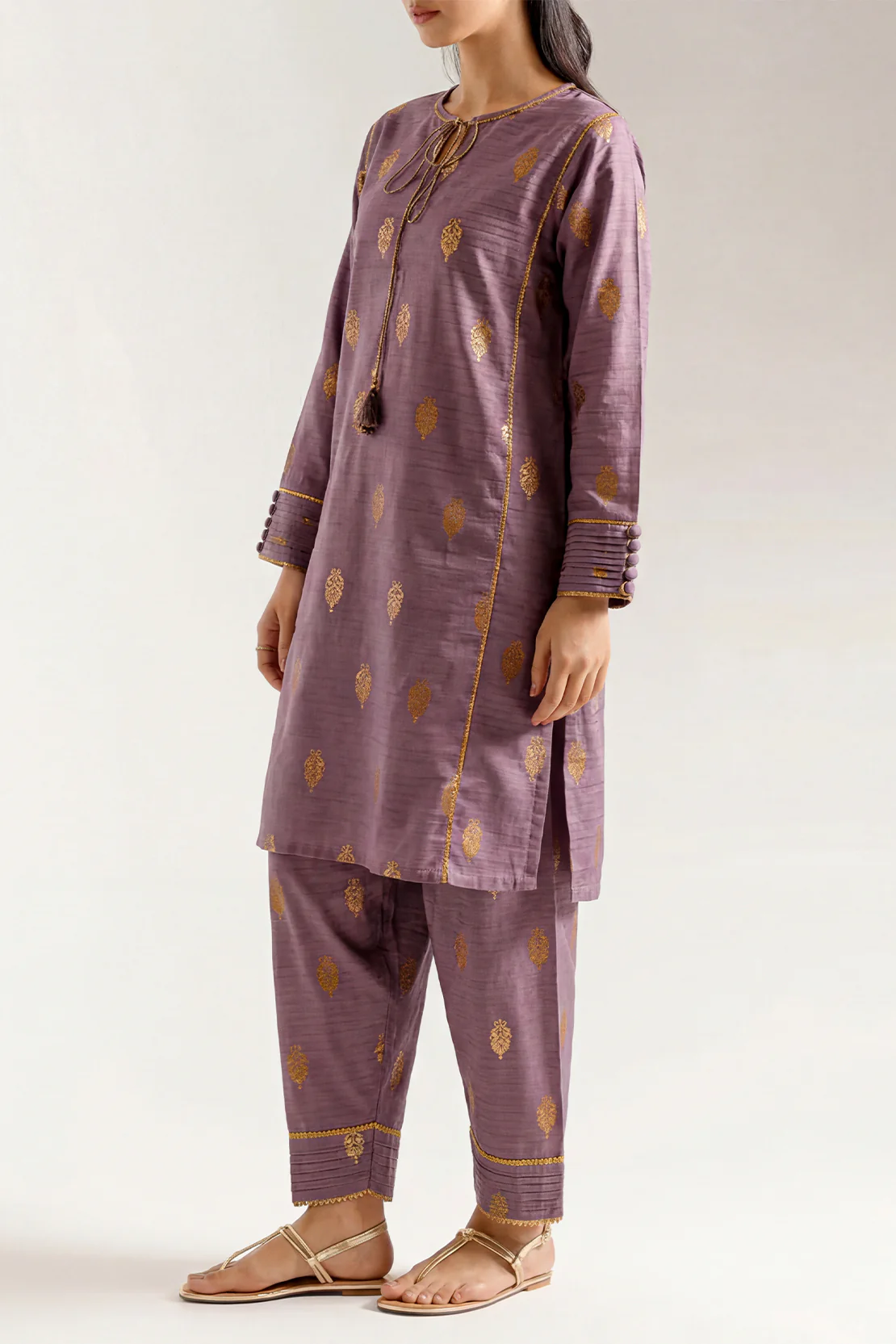 Cotton Jacquard Stitched 2 Piece (Shirt/Trouser)