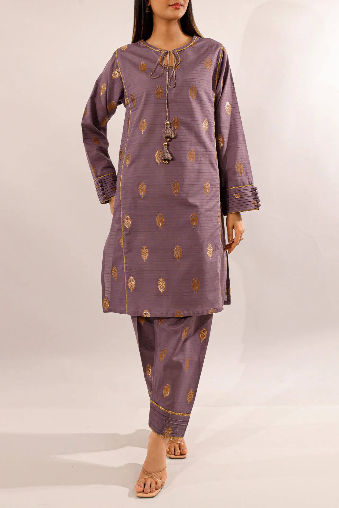 Cotton Jacquard Stitched 2 Piece (Shirt/Trouser) - Image 3