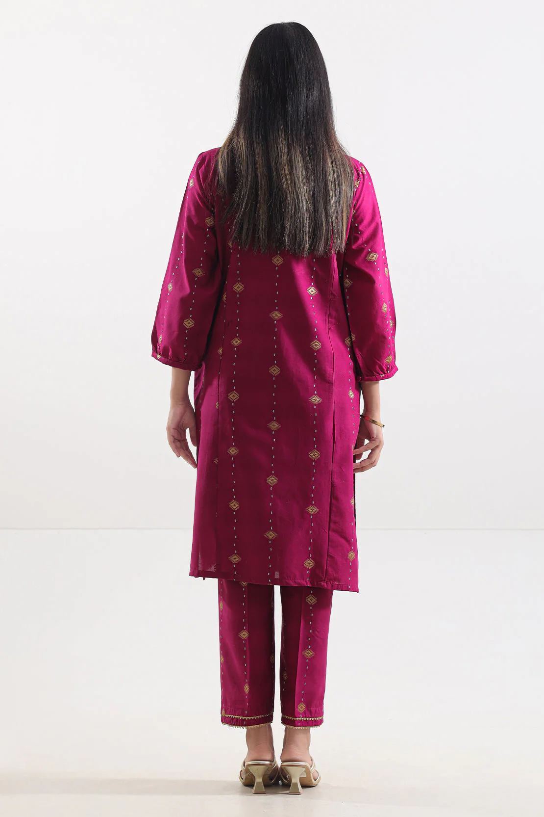 Cotton Jacquard Stitched 2 Piece (Shirt/Trouser) - Image 3