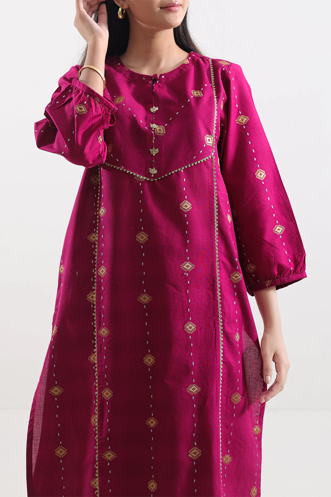 Cotton Jacquard Stitched 2 Piece (Shirt/Trouser) - Image 4
