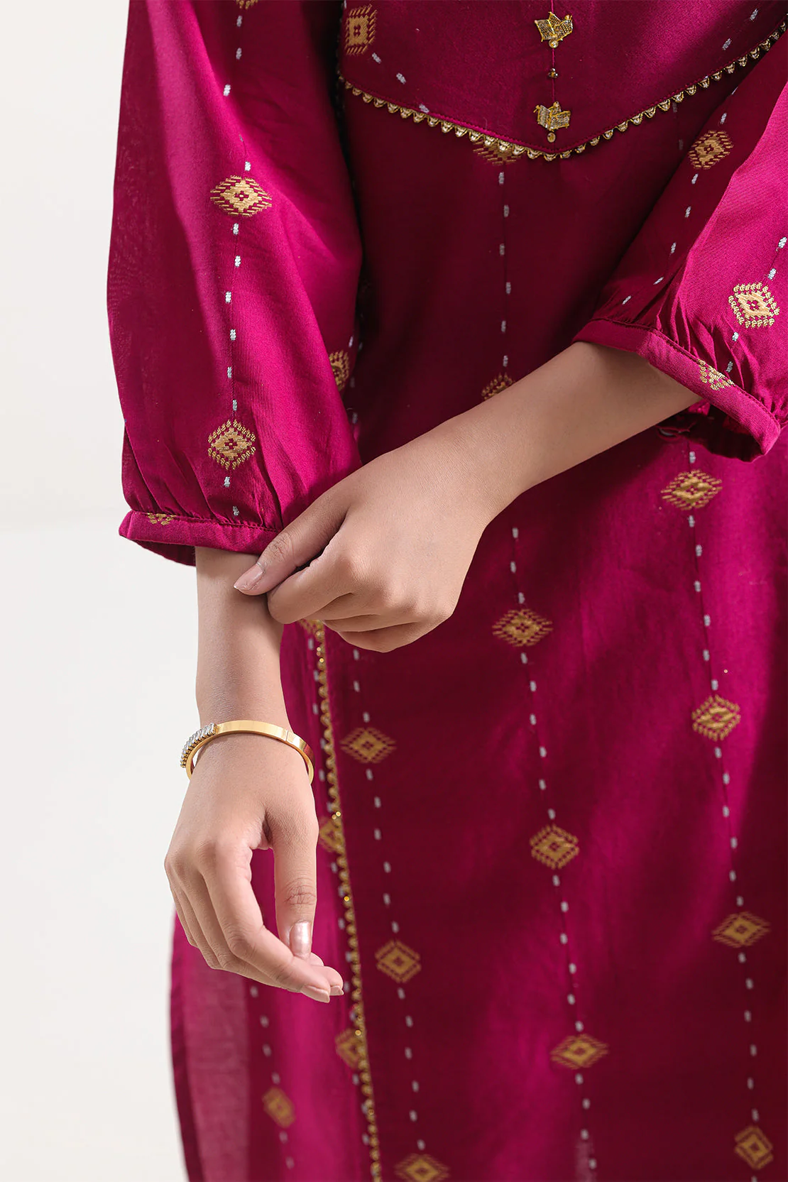 Cotton Jacquard Stitched 2 Piece (Shirt/Trouser) - Image 6