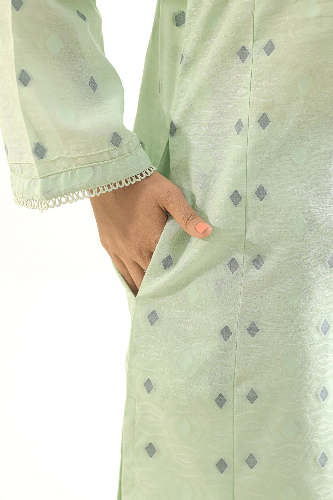 Cotton Jacquard Stitched 2 Piece (Shirt/Trouser) - Image 5